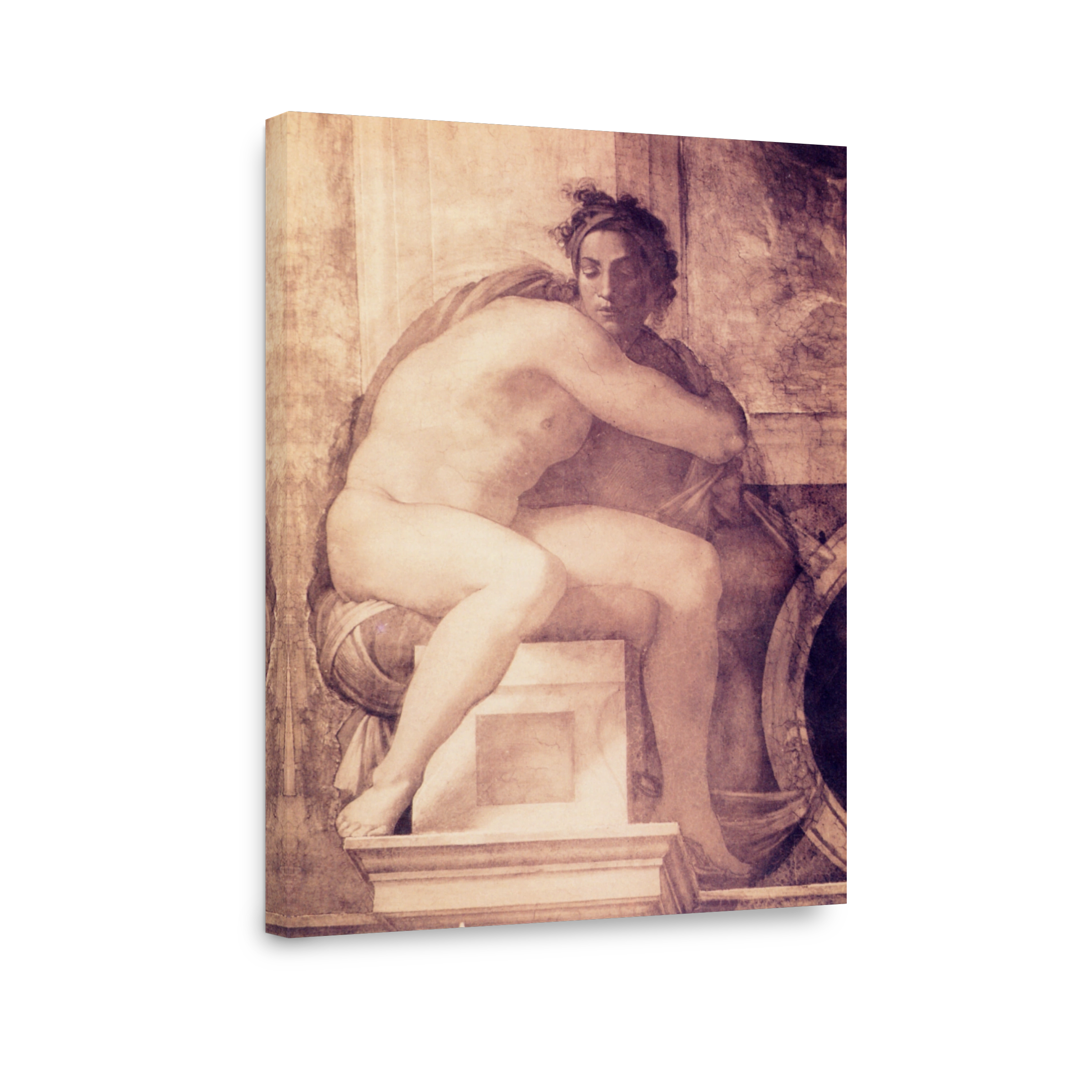 Michelangelo (1475 1564)   Sistine Chapel, Ignudo By Libyan Sibyl 1508 12