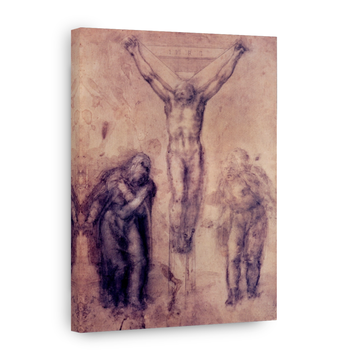 Michelangelo (1475 1564)   Study For The Crucifixion With Virgin & St John 1550 55