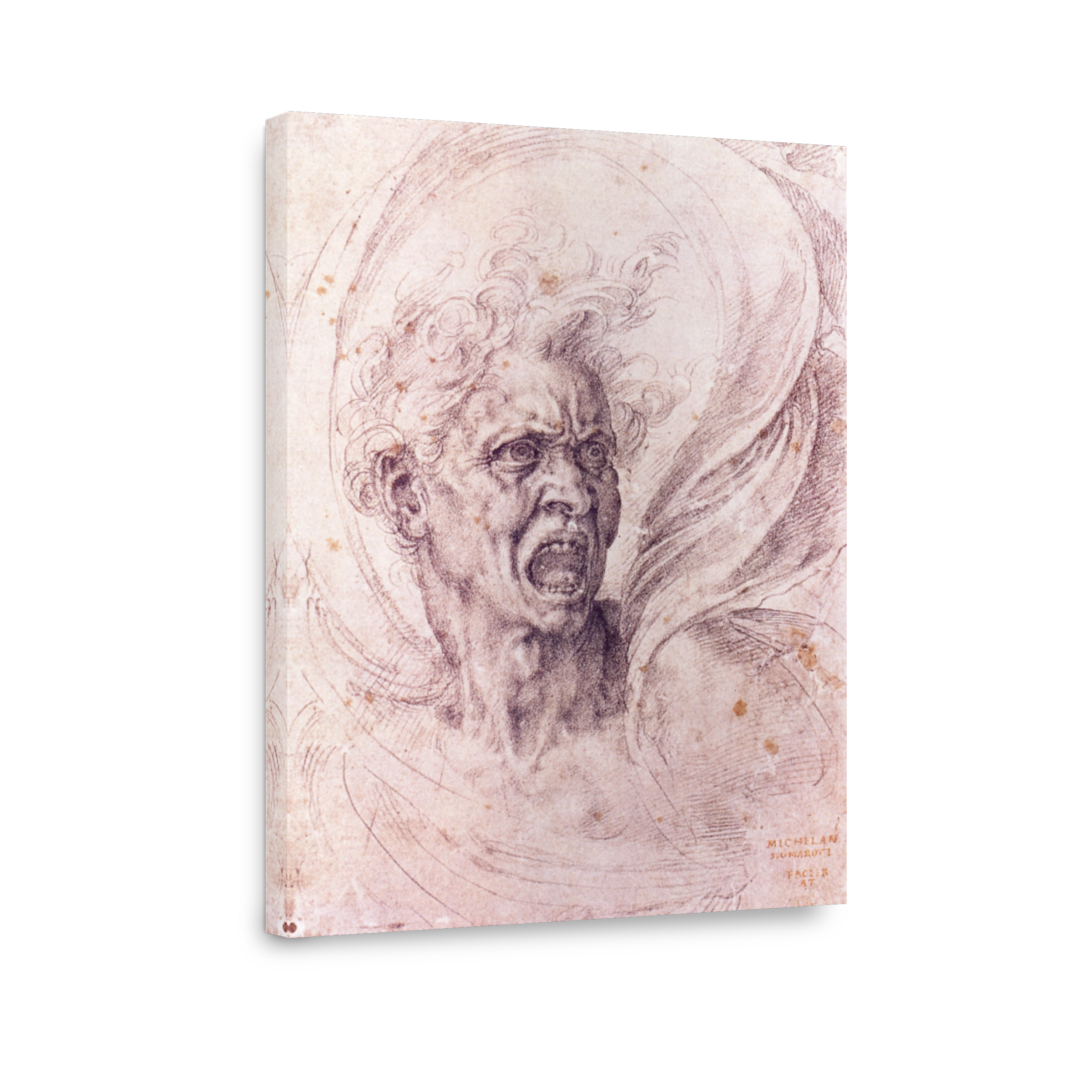 Michelangelo (1475 1564)   Study Of A Man Shouting C.1533