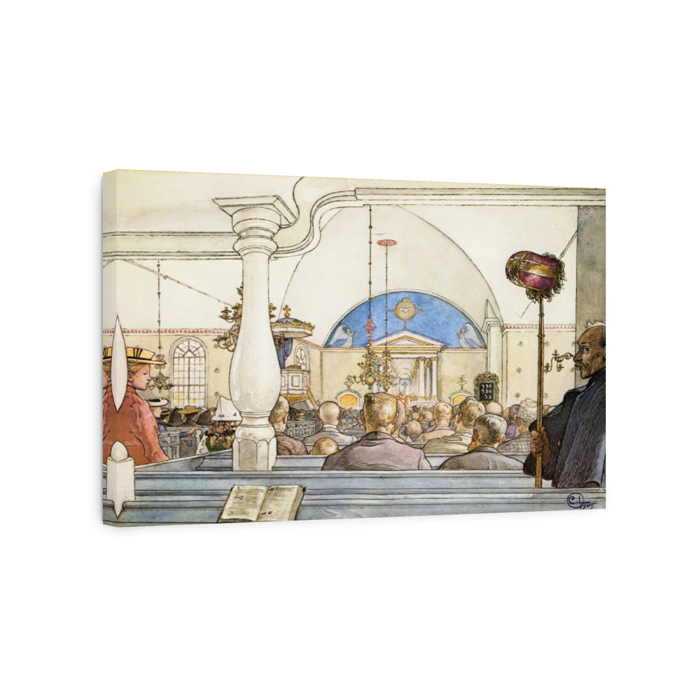 Larsson, Carl (1853 1919)   Church Interior 1905