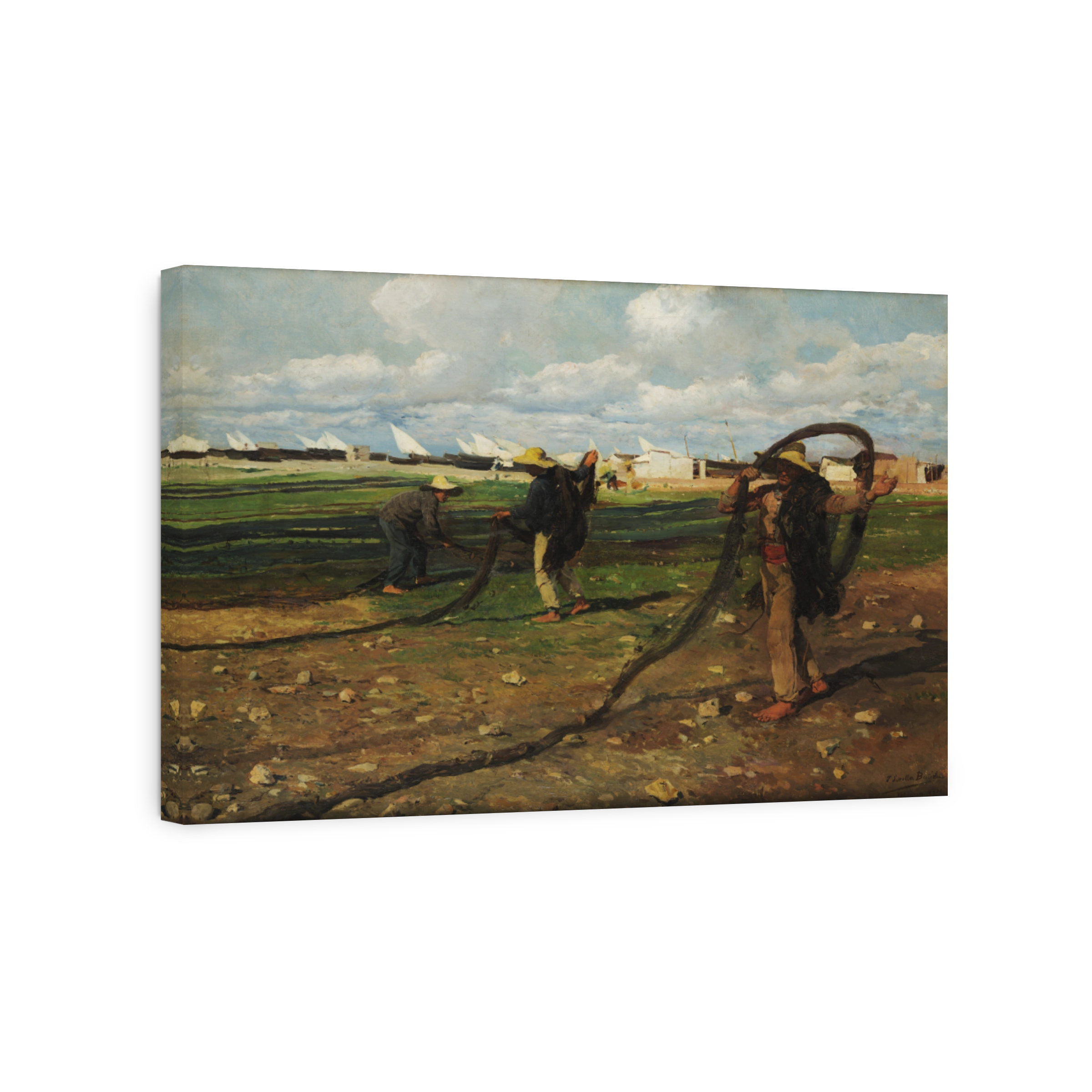 Sorolla, Joaquín (1863 1923)   Fisherman Taking Up Nets 1896