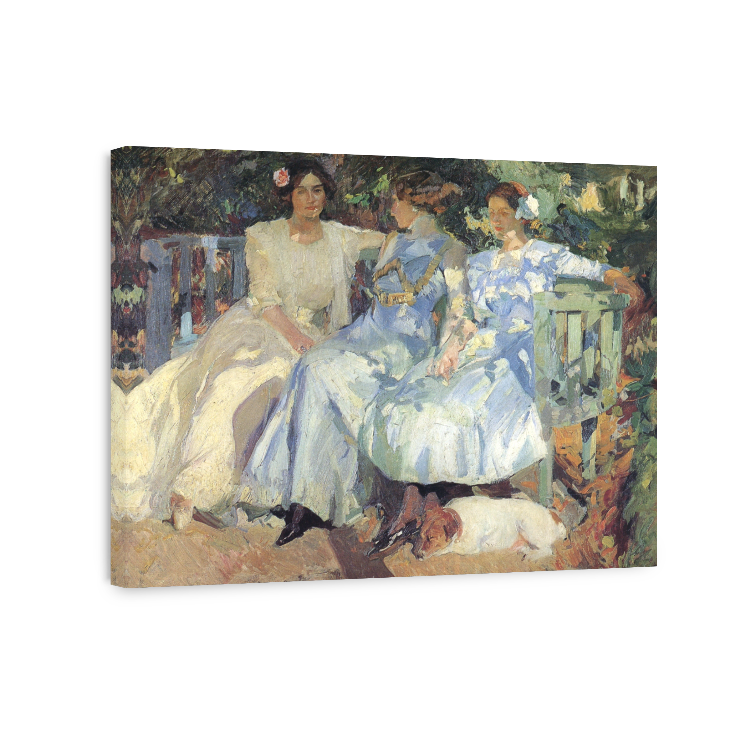 Sorolla, Joaquín (1863 1923)   My Wife & Daughters In The Garden 1910