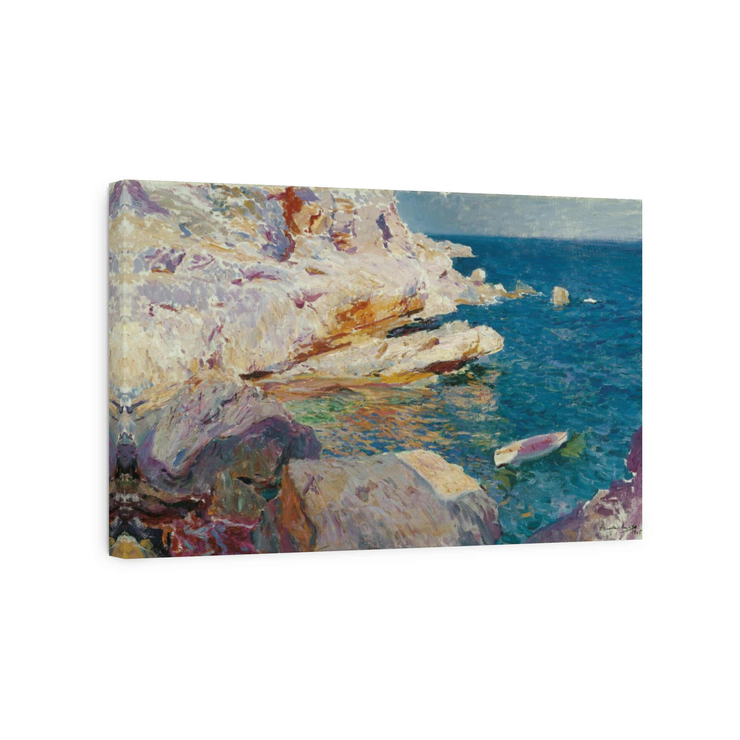 Sorolla, Joaquín (1863 1923)   Rocks At Jávea And The White Boat 1905