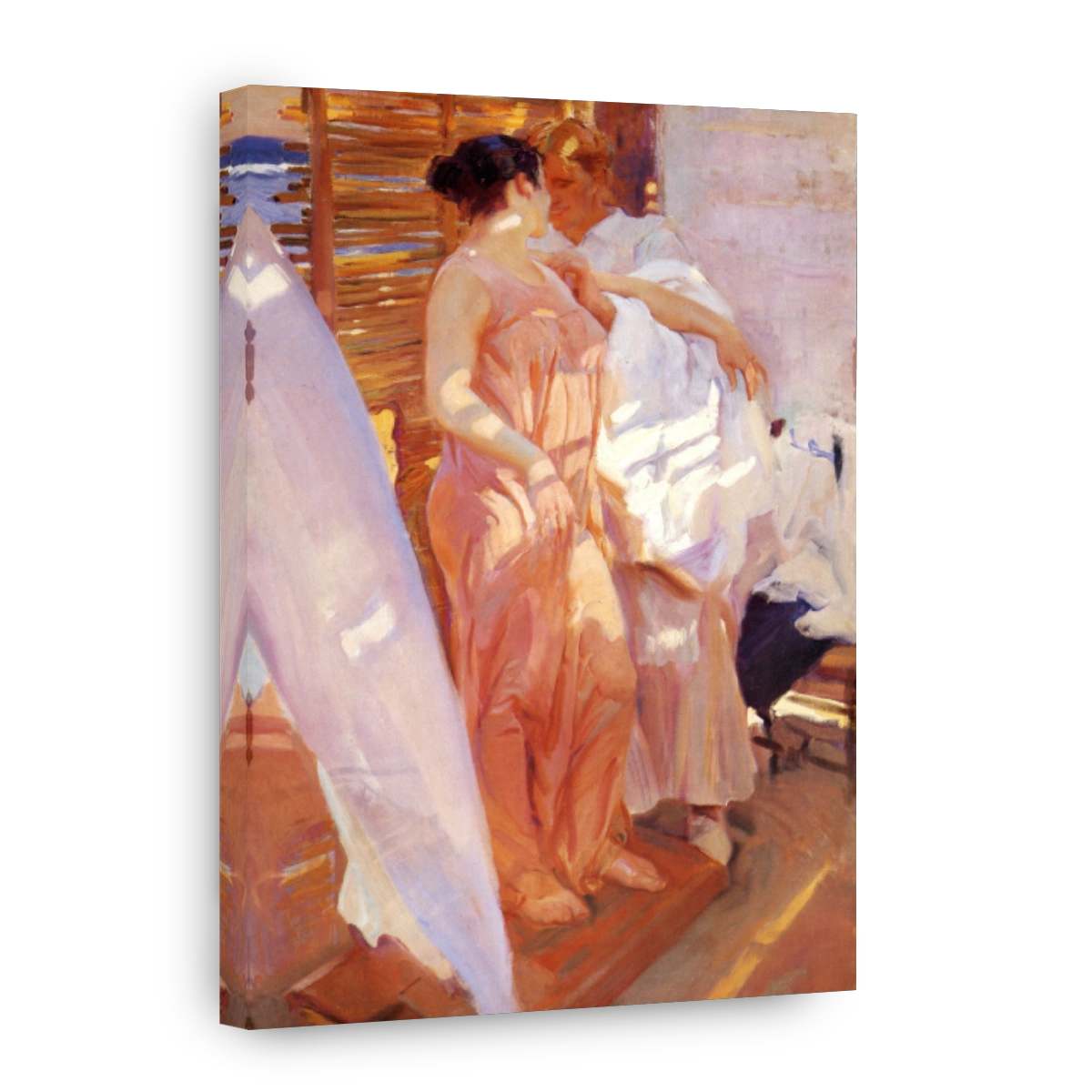 Sorolla, Joaquín (1863 1923)   The Pink Robe. After The Bath 1916