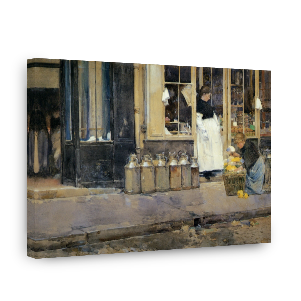 Hassam, Childe (1859 1935)   La Bouquetiere Et La Laitiere C.1888