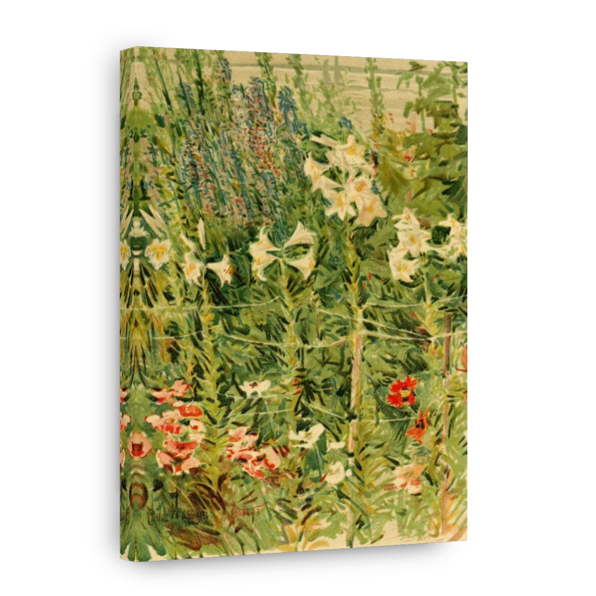 Hassam, Childe (1859 1935)   An Island Garden 1894   Larkspurs & Lilies