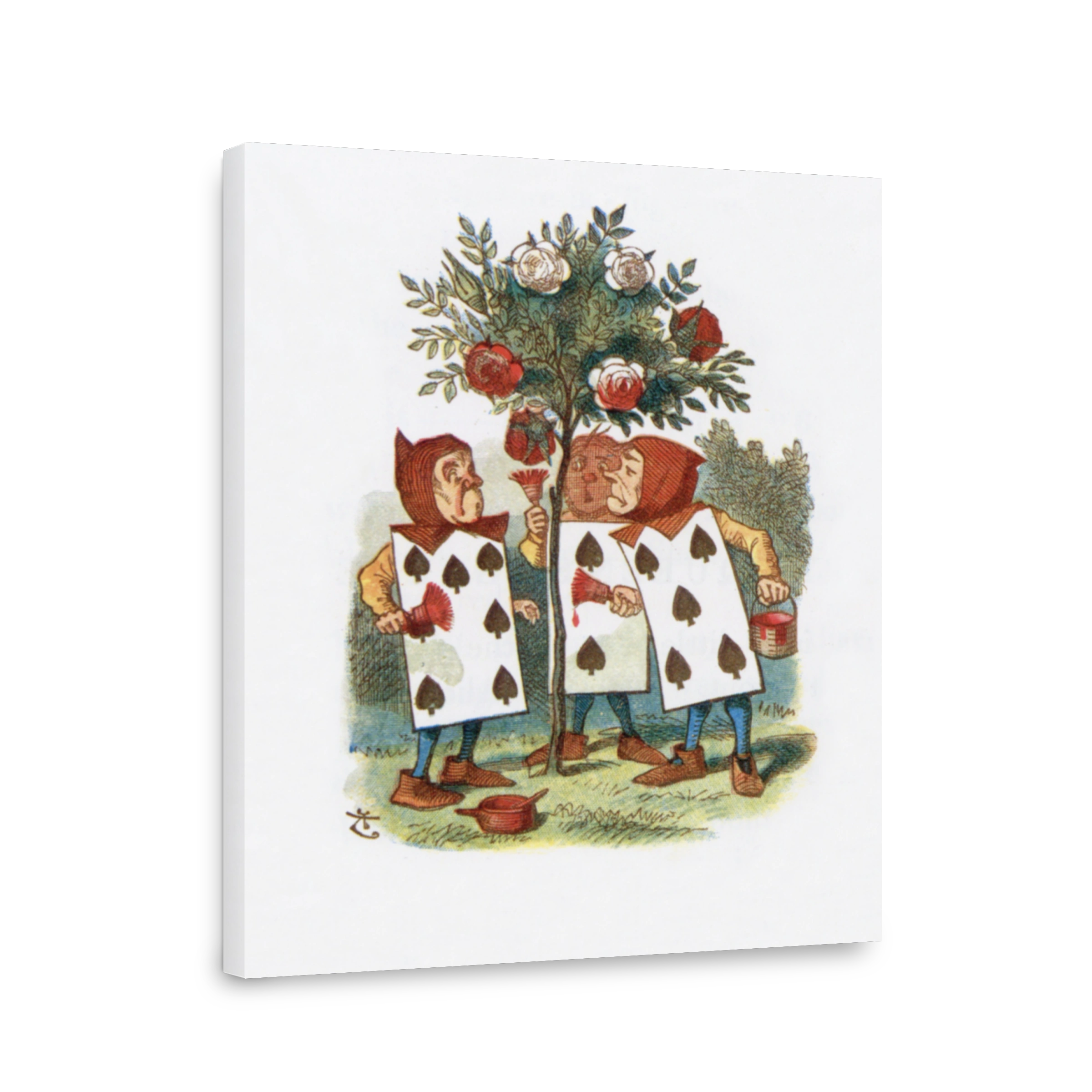 Tenniel, John (1820 1914)   The Nursery Alice 1890   Live Cards With Red Rose Tree