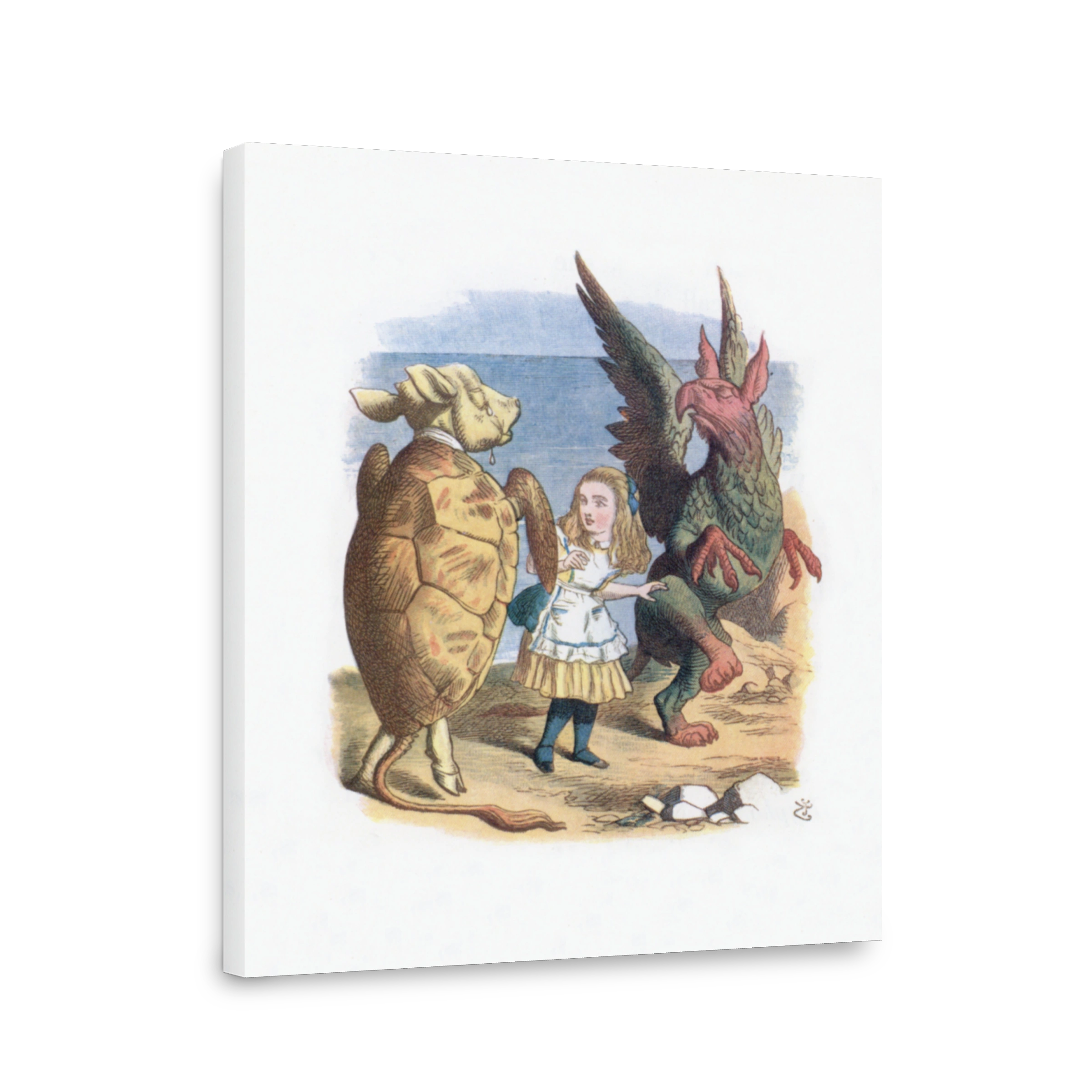 Tenniel, John (1820 1914)   The Nursery Alice 1890   Alice, Mock Turtle & Gryphon