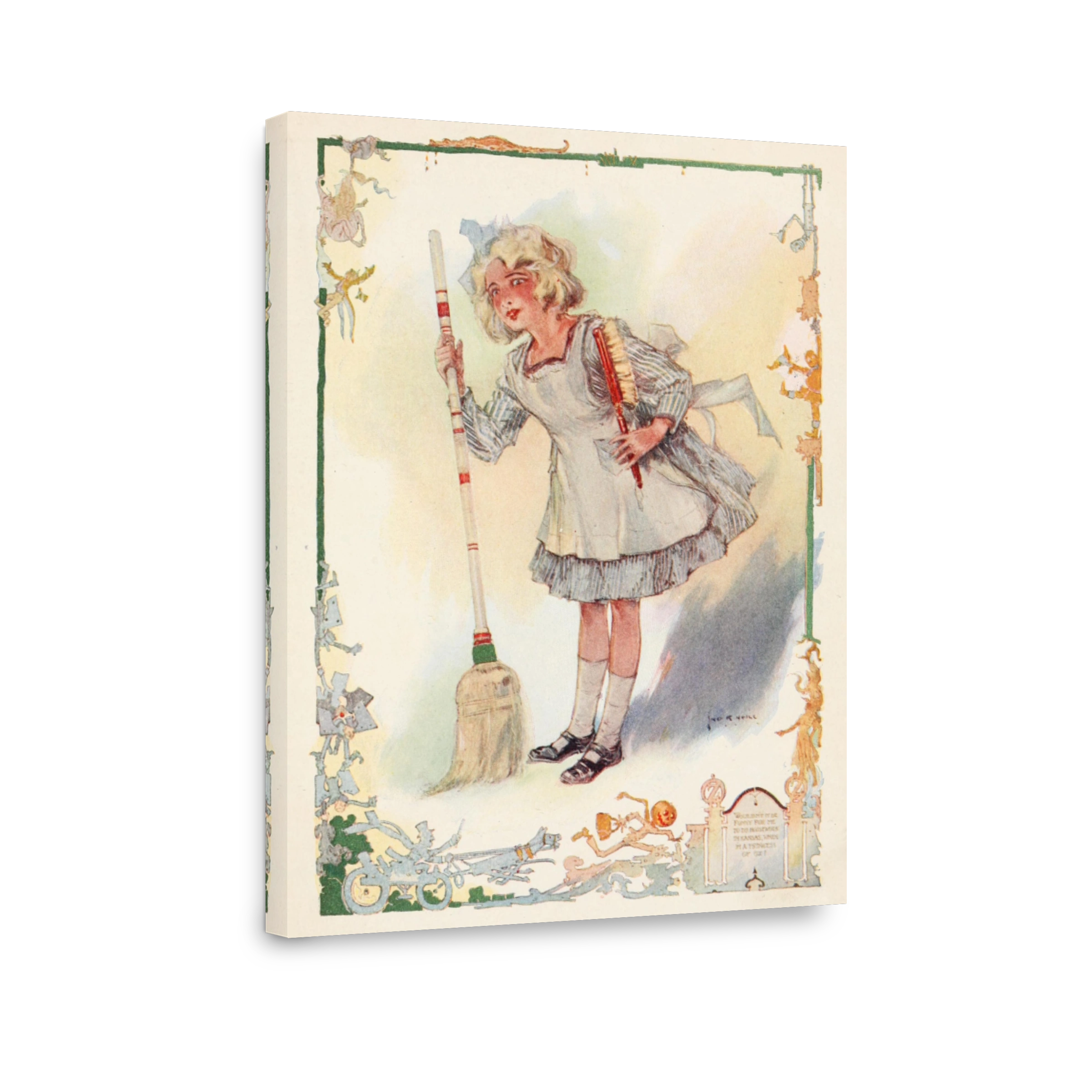 Neill, John R. (1877 1943)   The Emerald City Of Oz 1910   Dorothy Sweeping