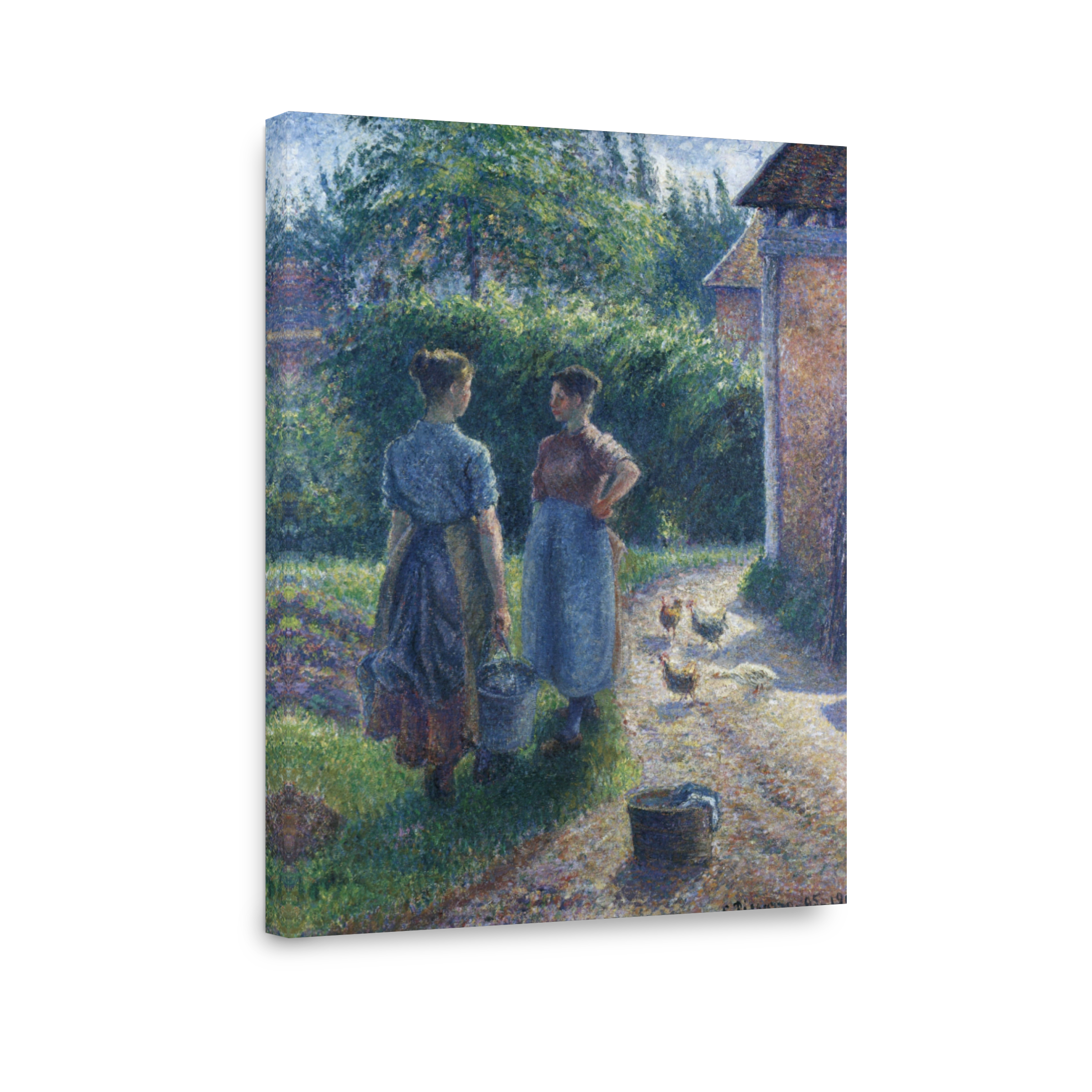 Pissarro, C. (1830 1903)   Peasants Chatting In Farmyard, Erigny 1895 1902