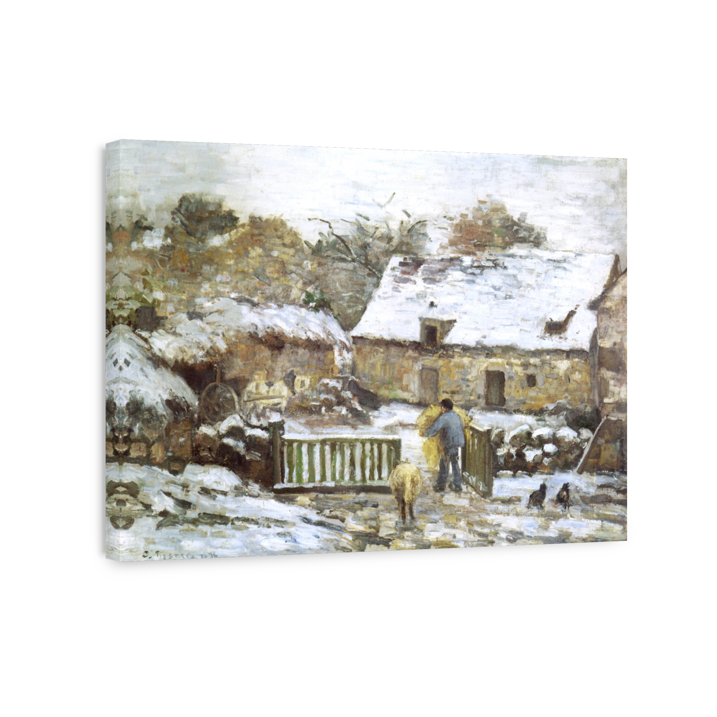 Pissarro, C. (1830 1903)   Farm At Montfoucault In Snow 1876