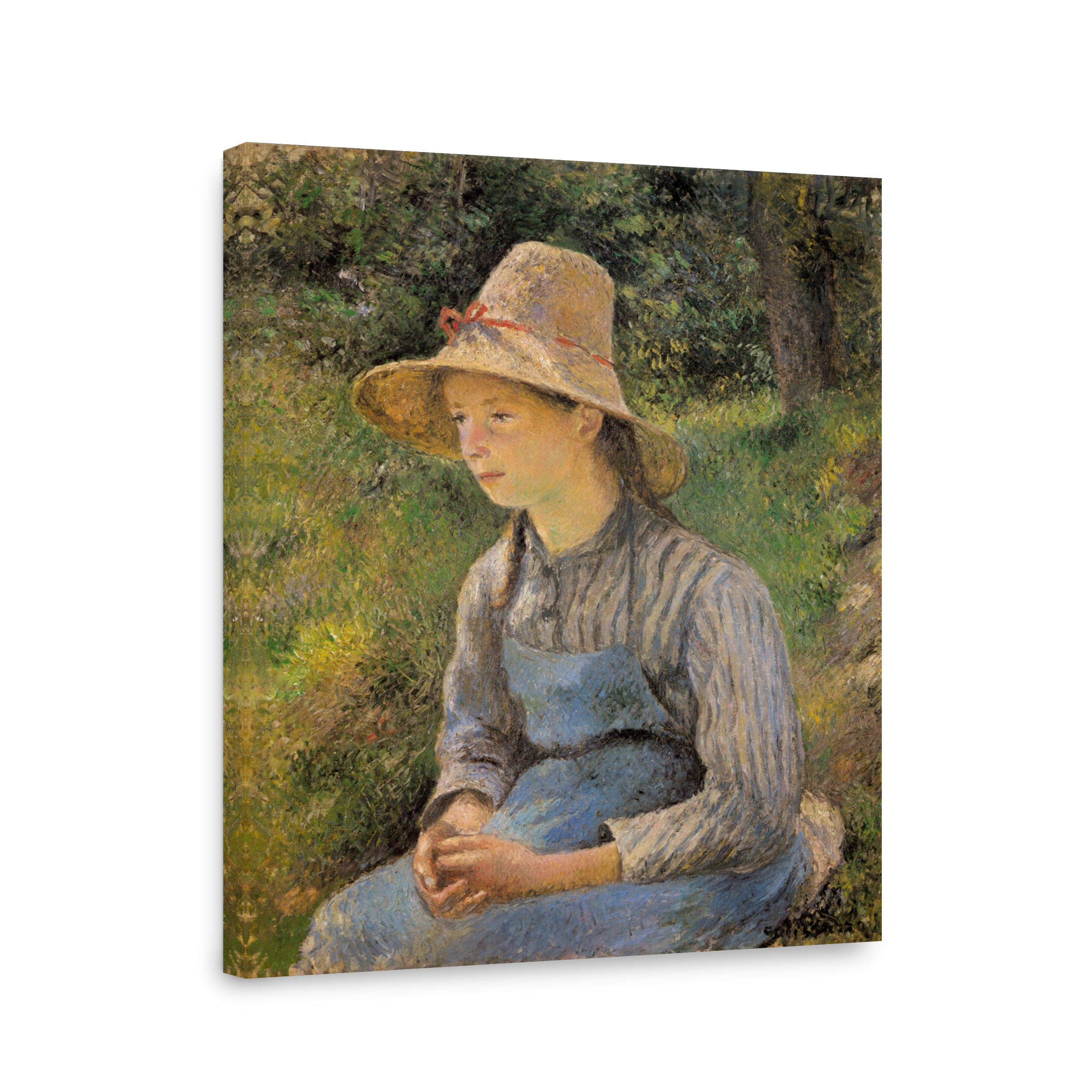 Pissarro, C. (1830 1903)   Girl With Straw Hat 1881