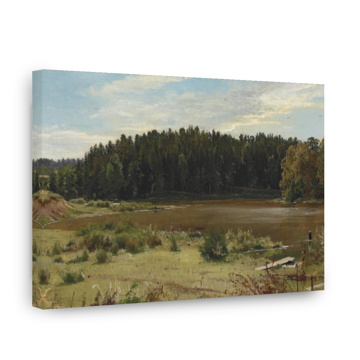 Serene River Landscape with Forest