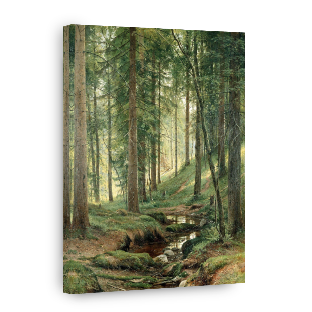 Tranquil Forest Stream Oil Painting