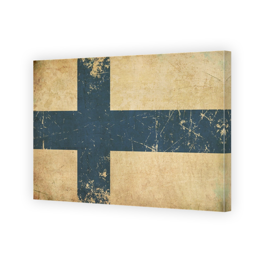 Finnish Flag Flat Aged