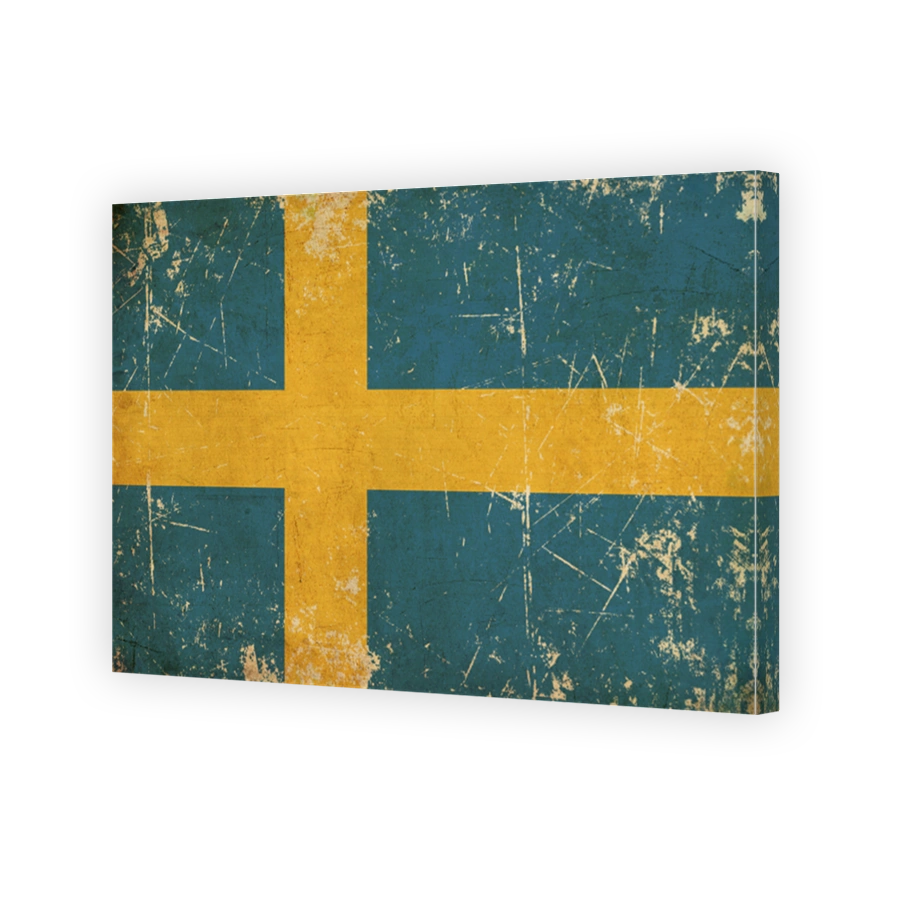 Swedish Flag Flat Aged