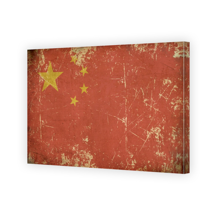 Chinese Aged Flat Flag
