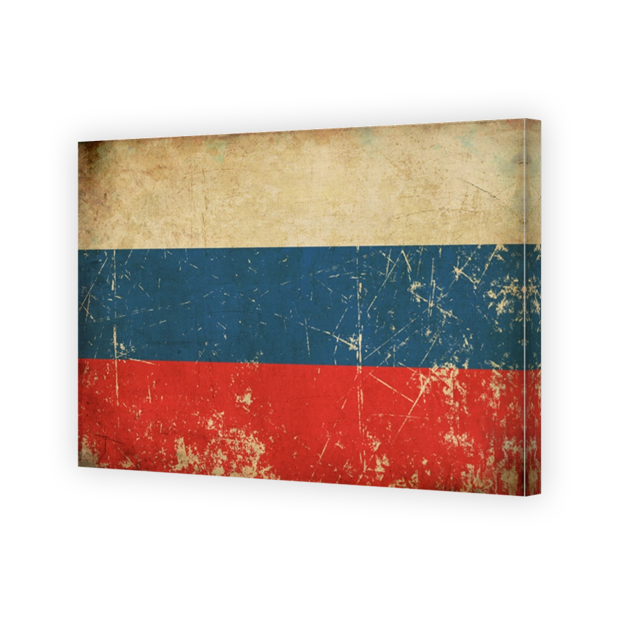 Russian Flag Flat Aged