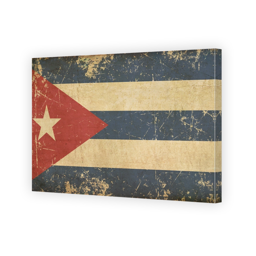 Cuban Aged Flat Flag
