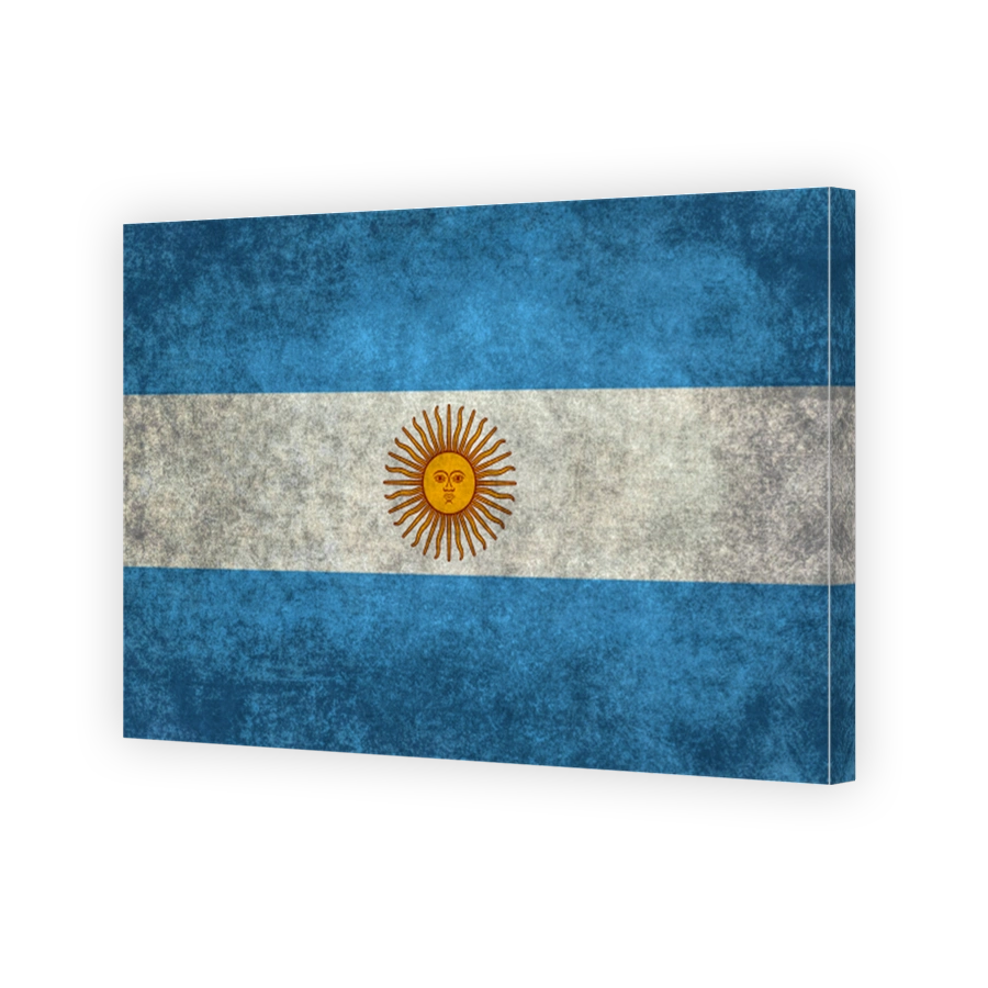 Flag of Argentina with grungy texture