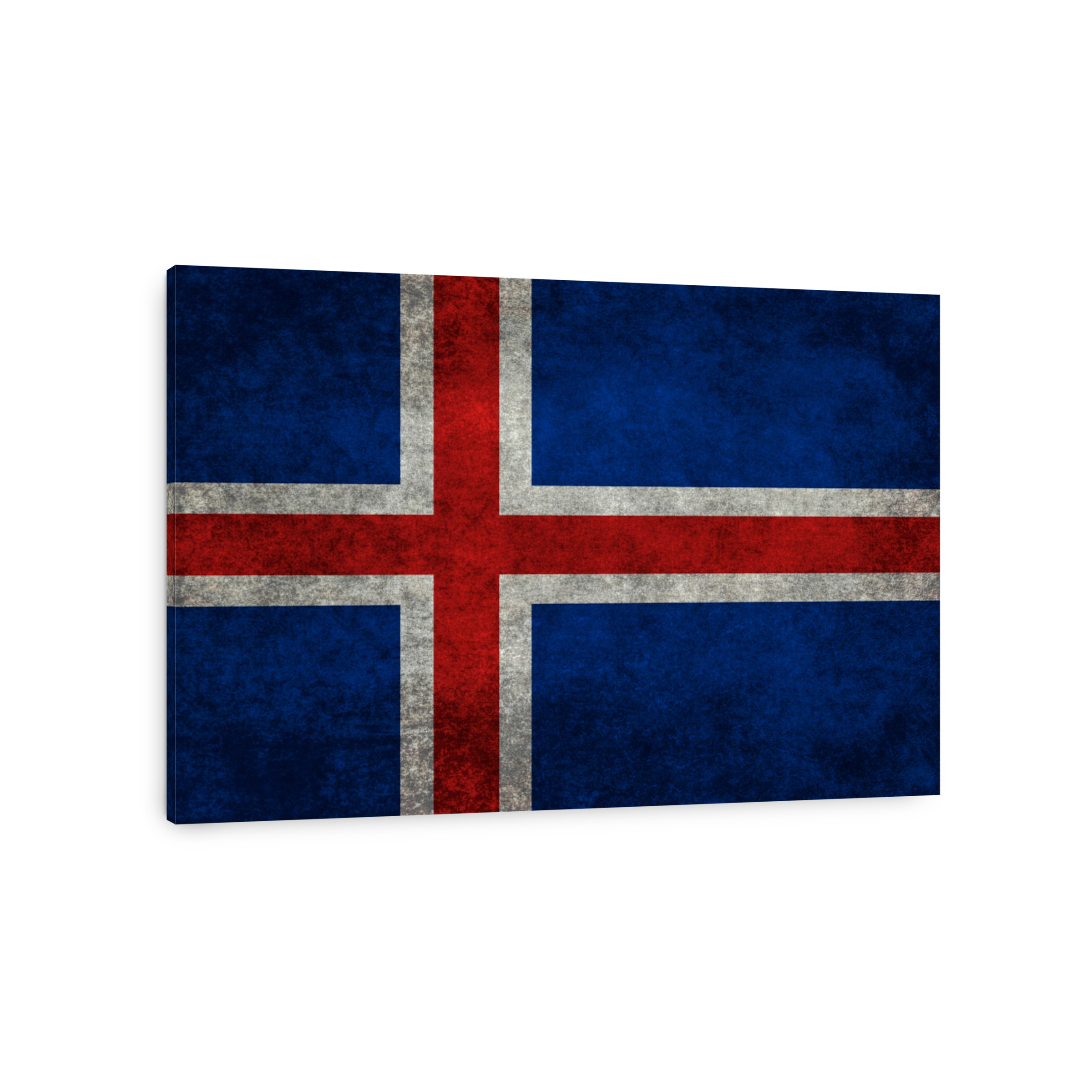 Flag of Iceland with textured treatment