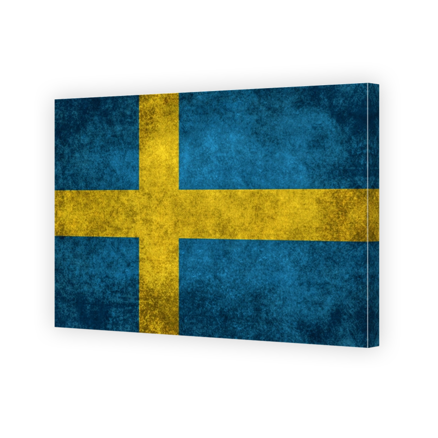 Flag of Sweden with textured treatment
