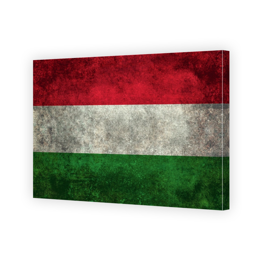 Distressed national flag of Hungary, 2:3 scale