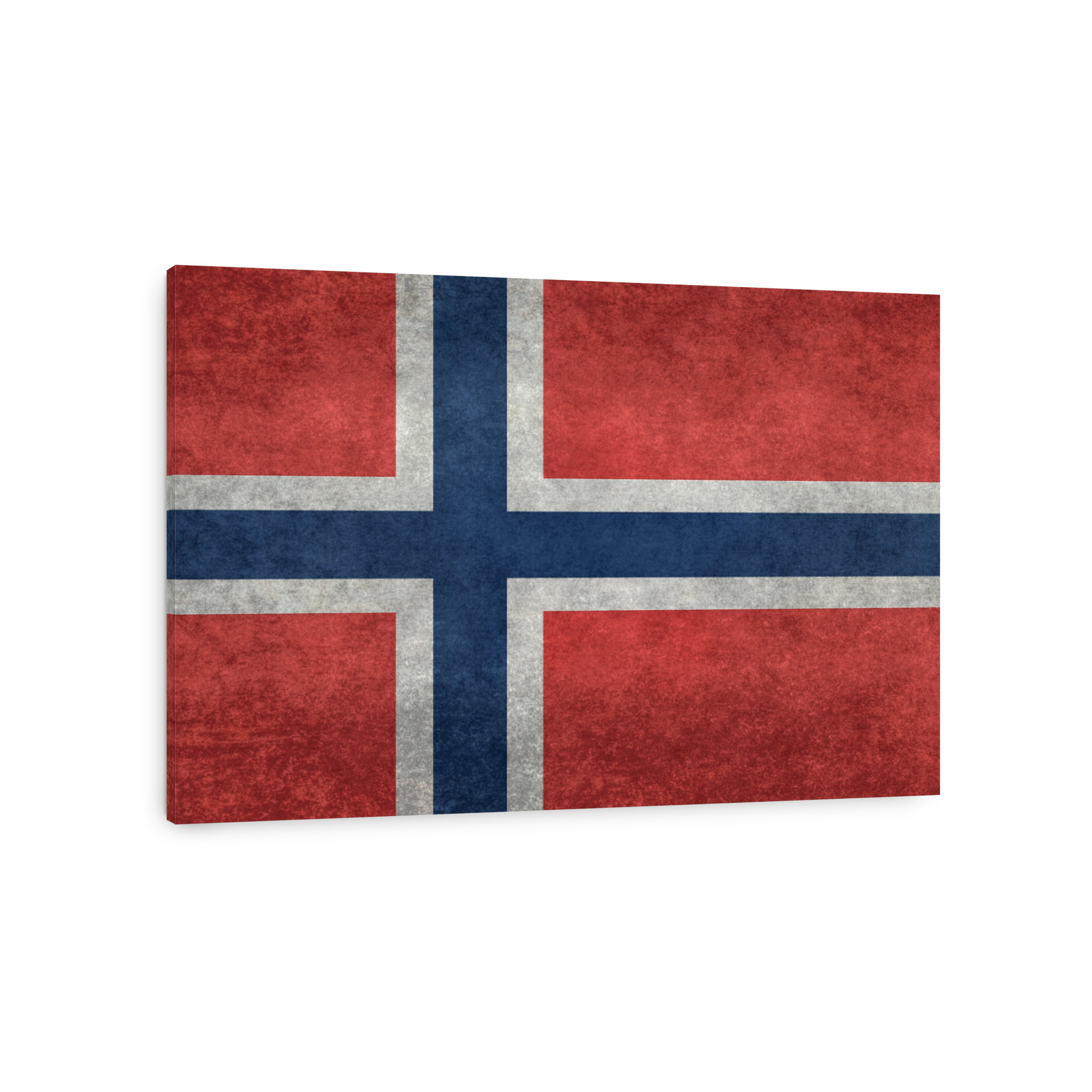 Flag of Norway with vintage distressed textures