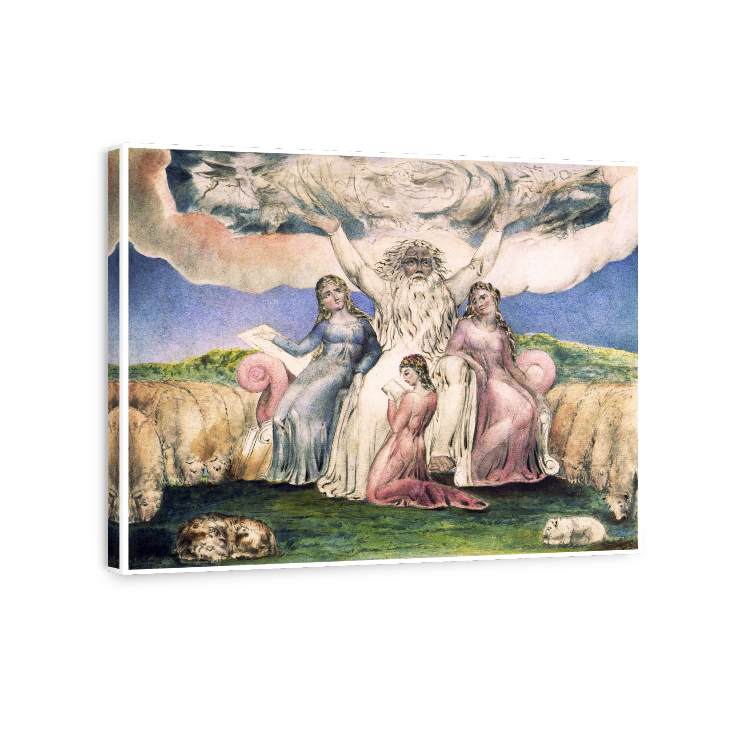 Job and His Daughters by William Blake