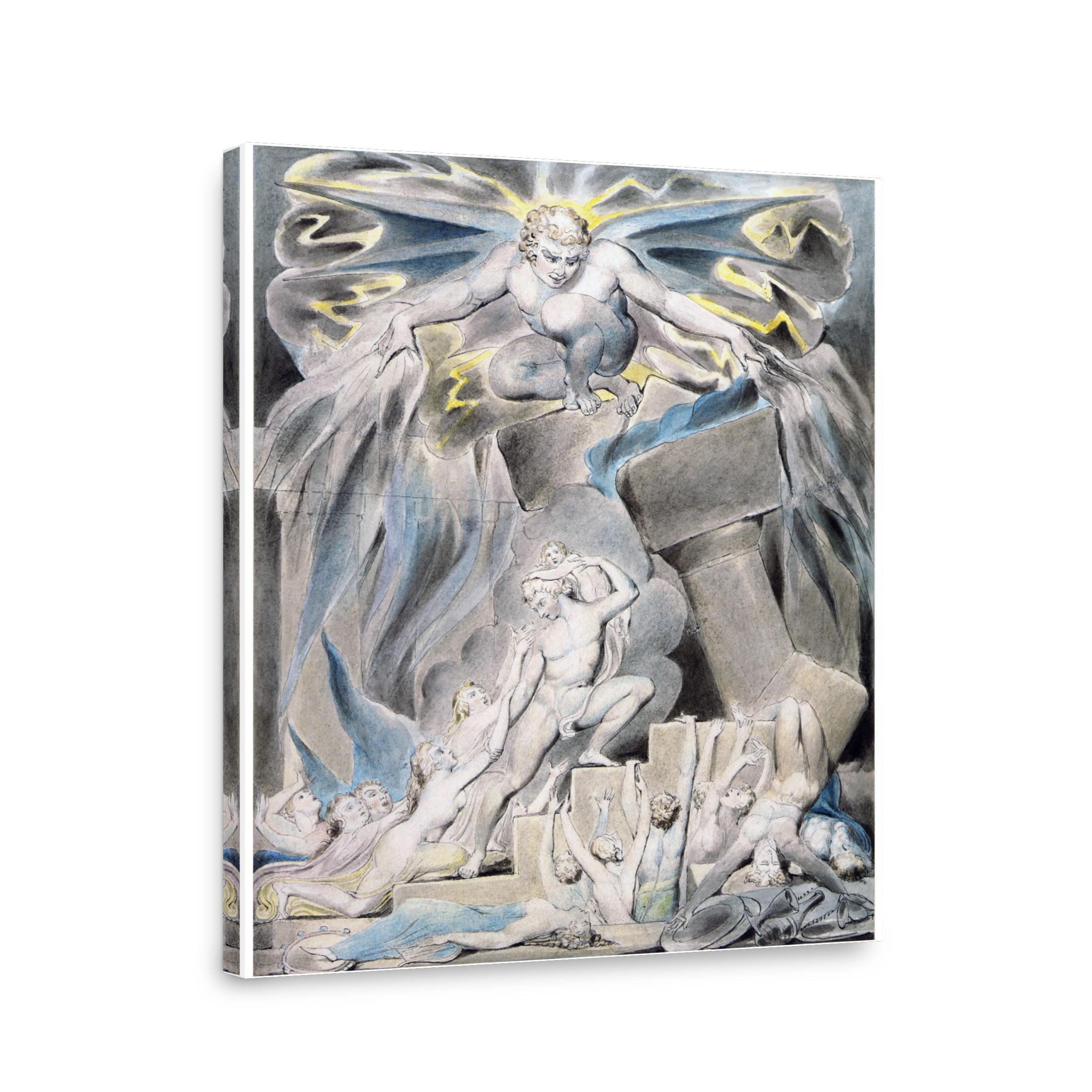 William Blake's Job's Sons and Daughters Overwhelmed by Satan