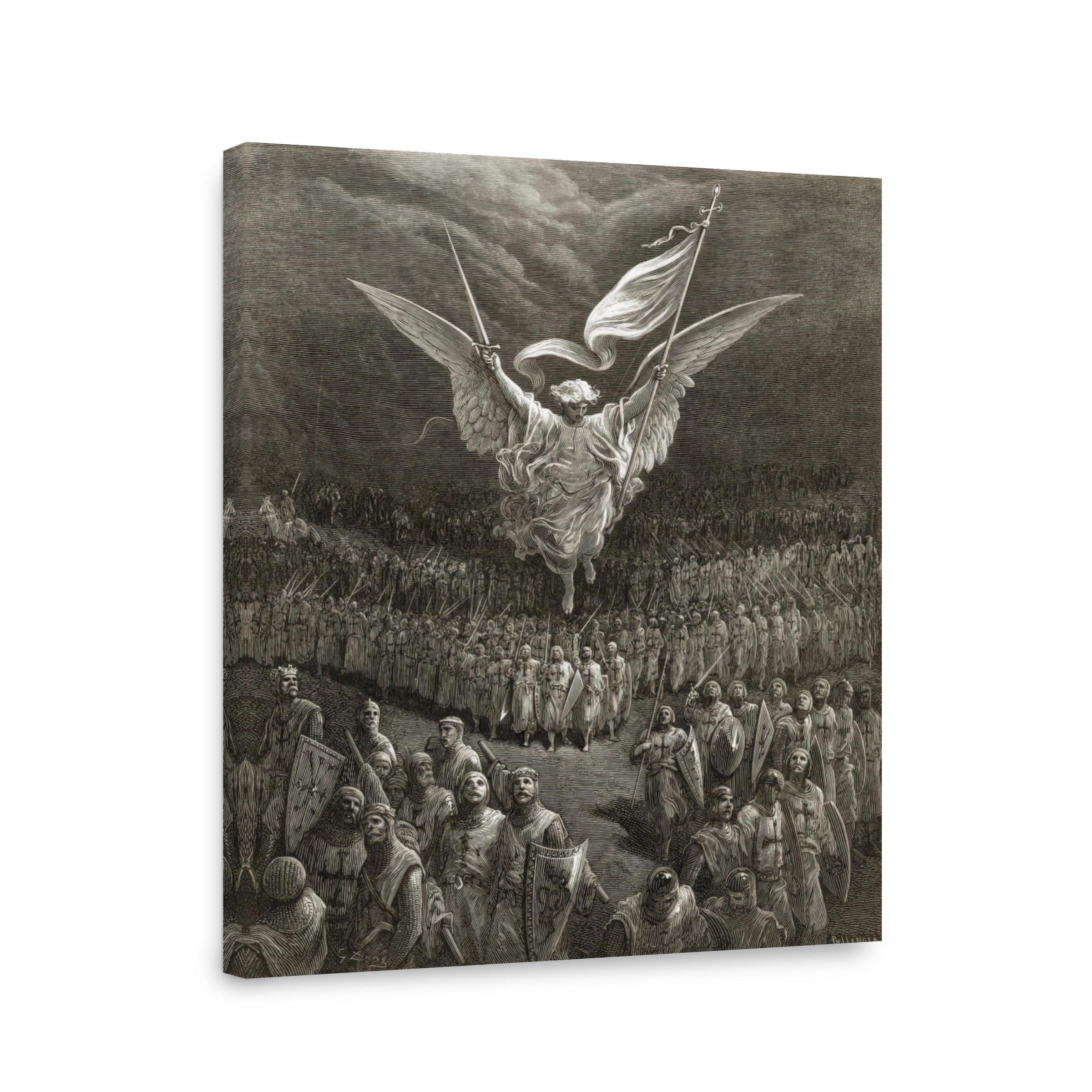Angel Leading Army Illustration
