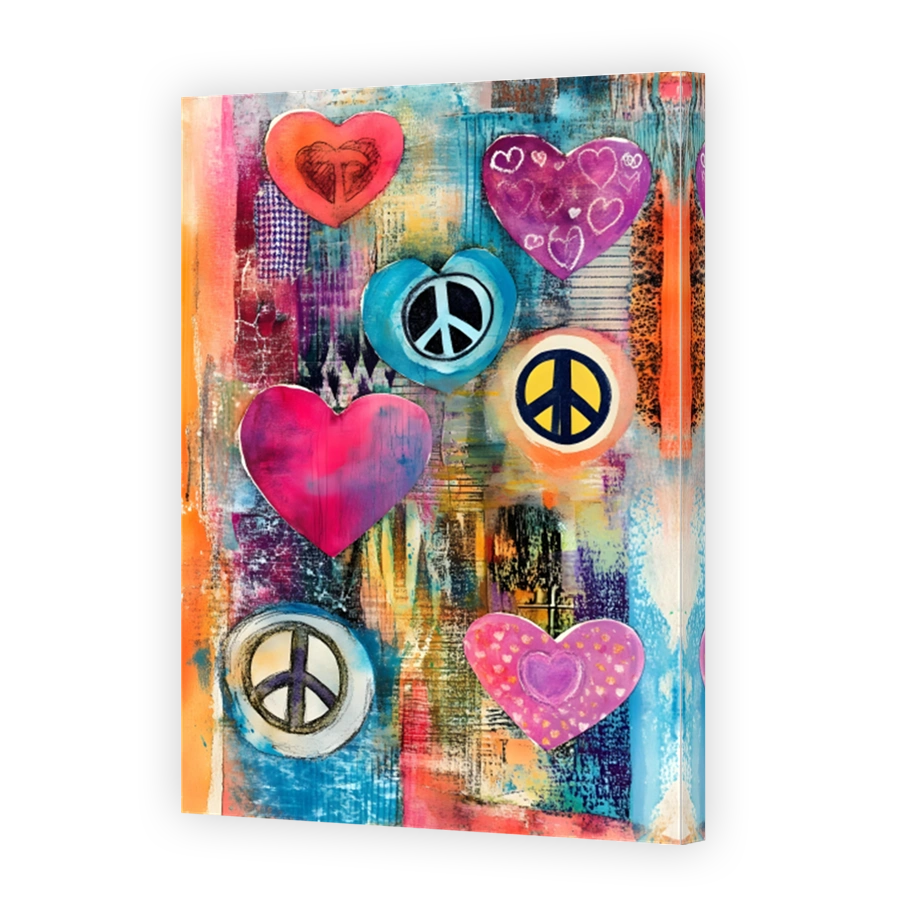 Vibrant Peace Symbols Art