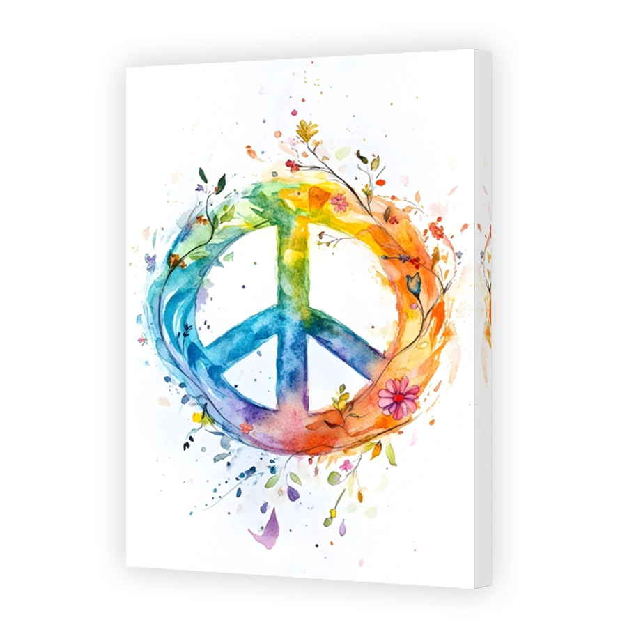 Peace Symbol Watercolour Art
