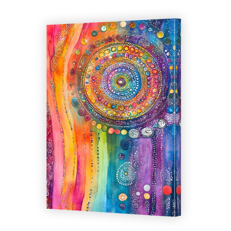 Vibrant Mandala Watercolor Art