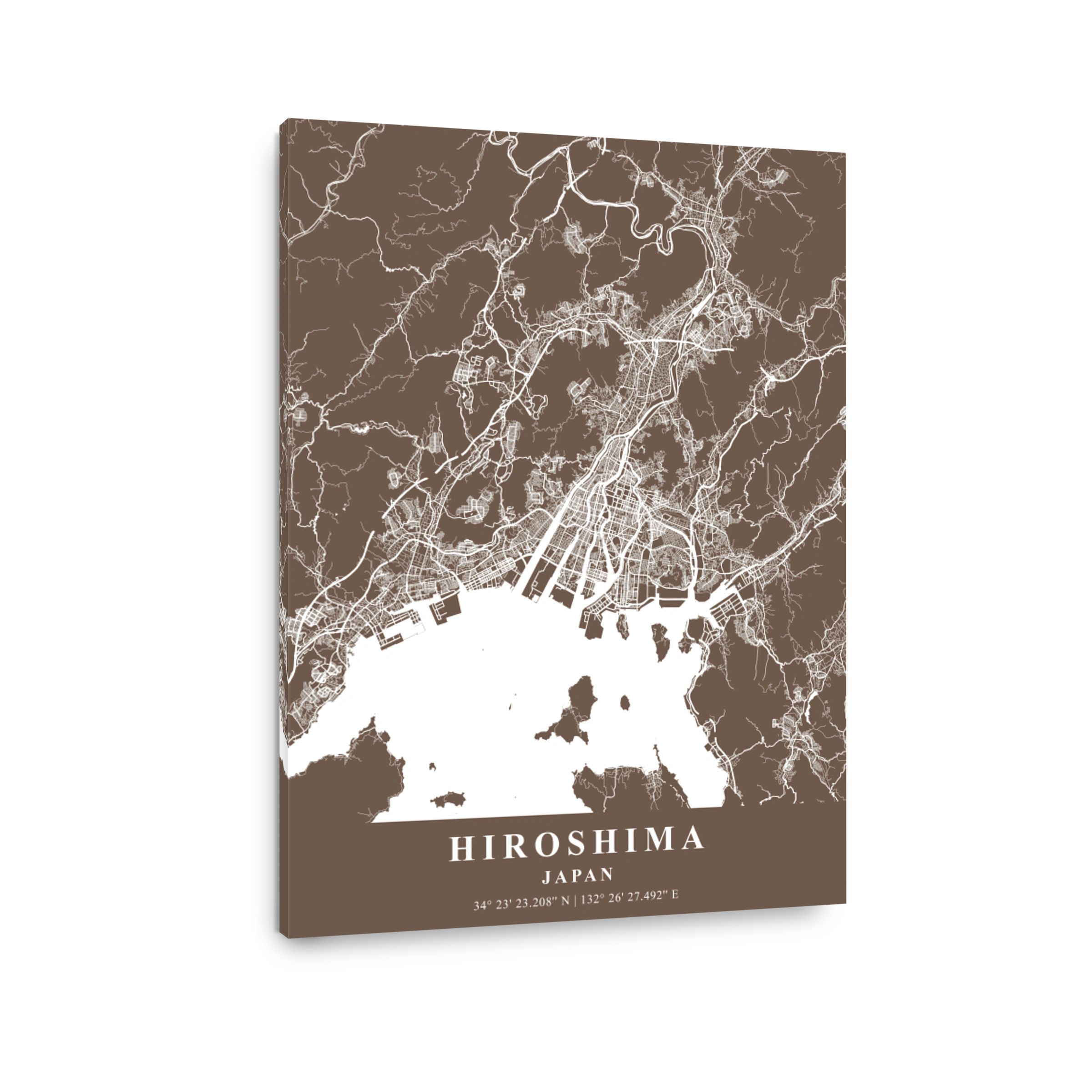 Hiroshima   Japan  Bean Plane Map