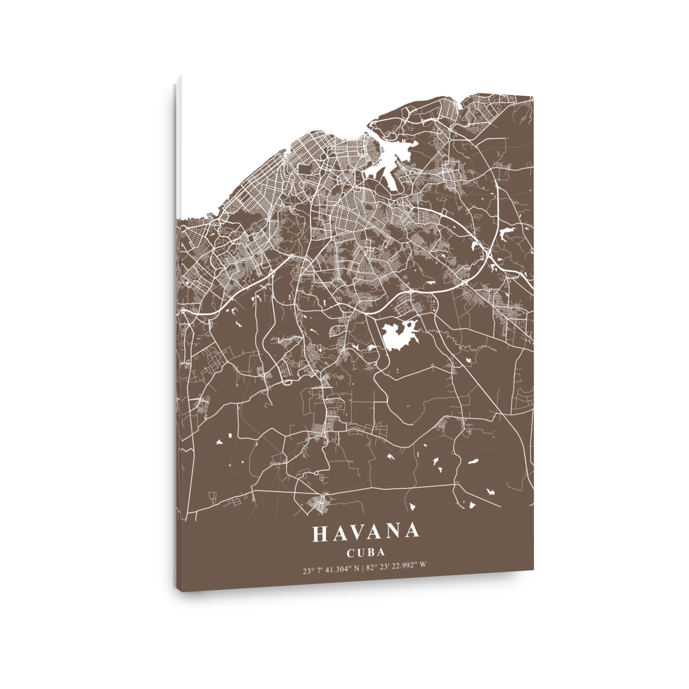 Havana   Cuba  Bean Plane Map