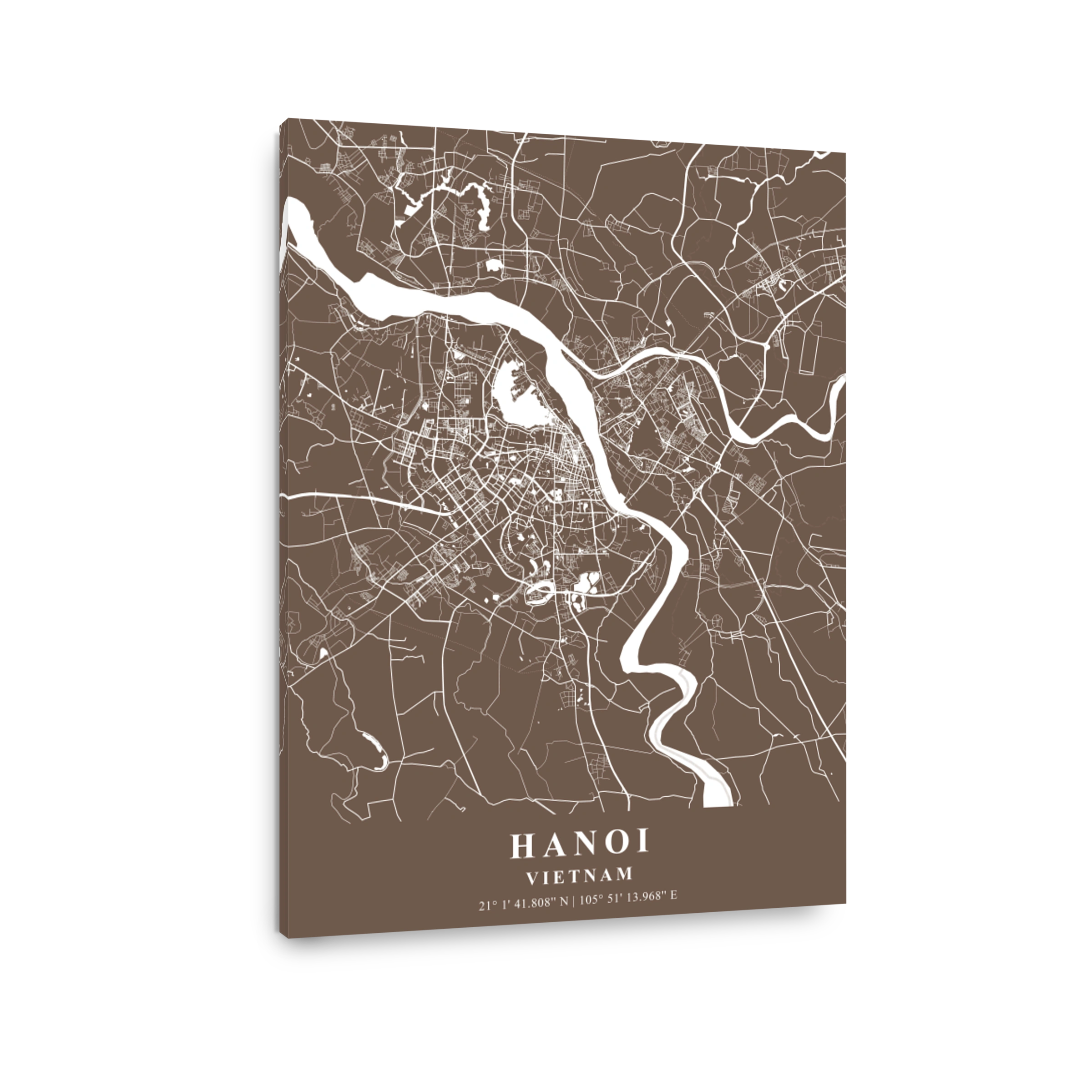 Hanoi   Vietnam  Bean Plane Map