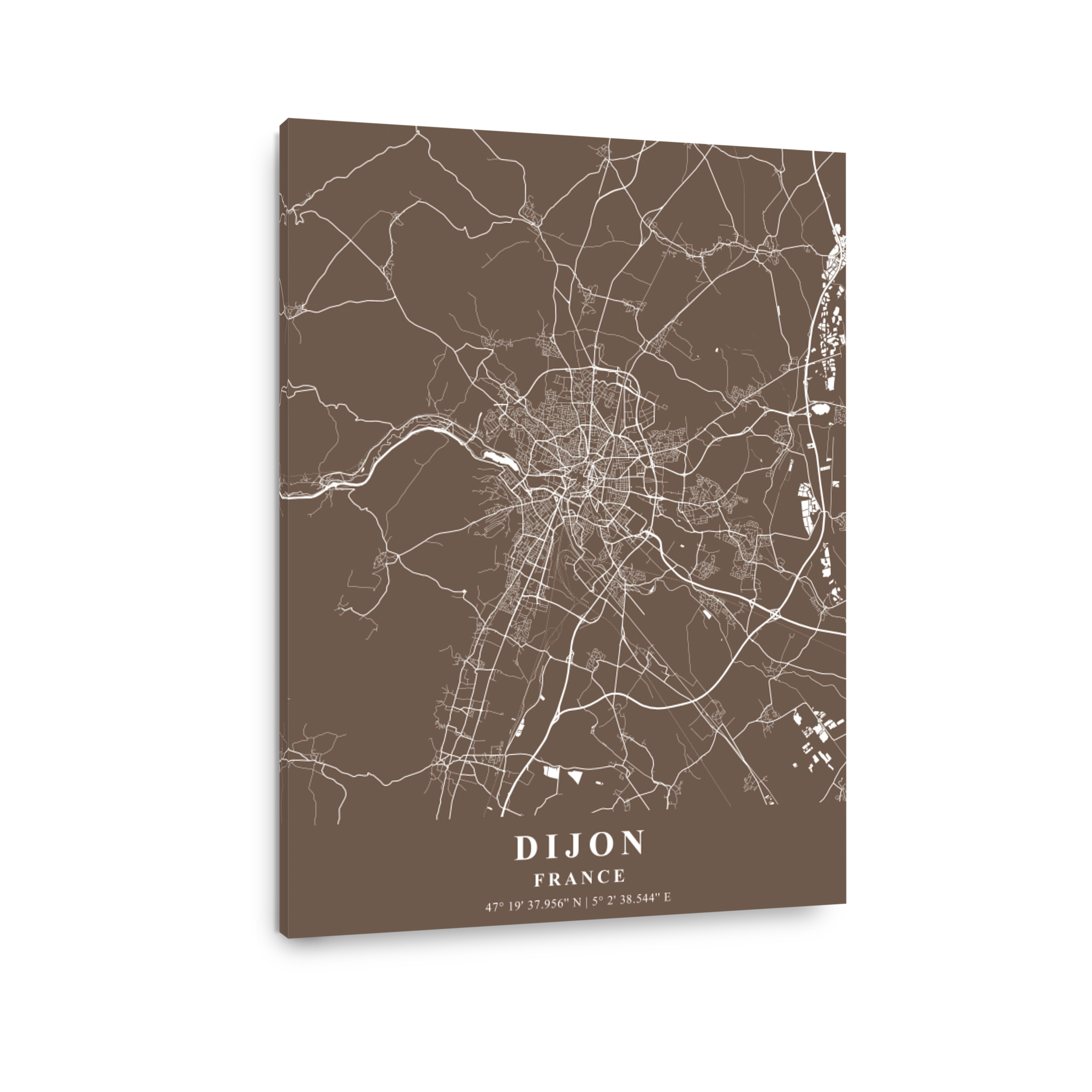 Dijon   France  Bean Plane Map