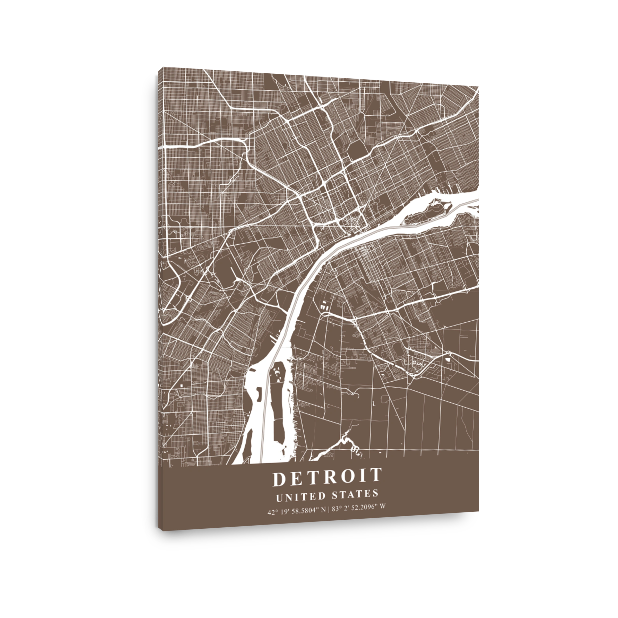 Detroit   United States  Bean Plane Map