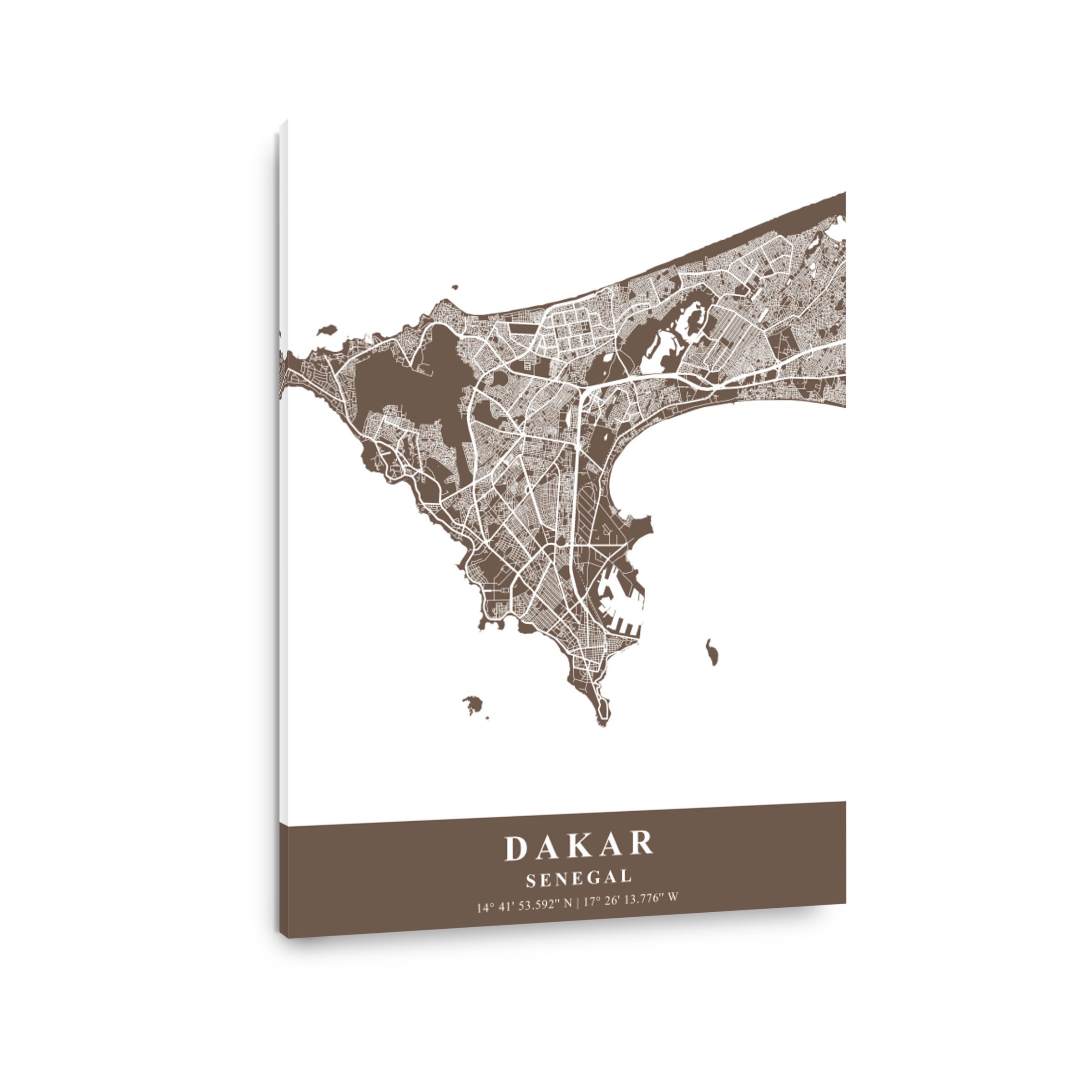 Dakar   Senegal  Bean Plane Map