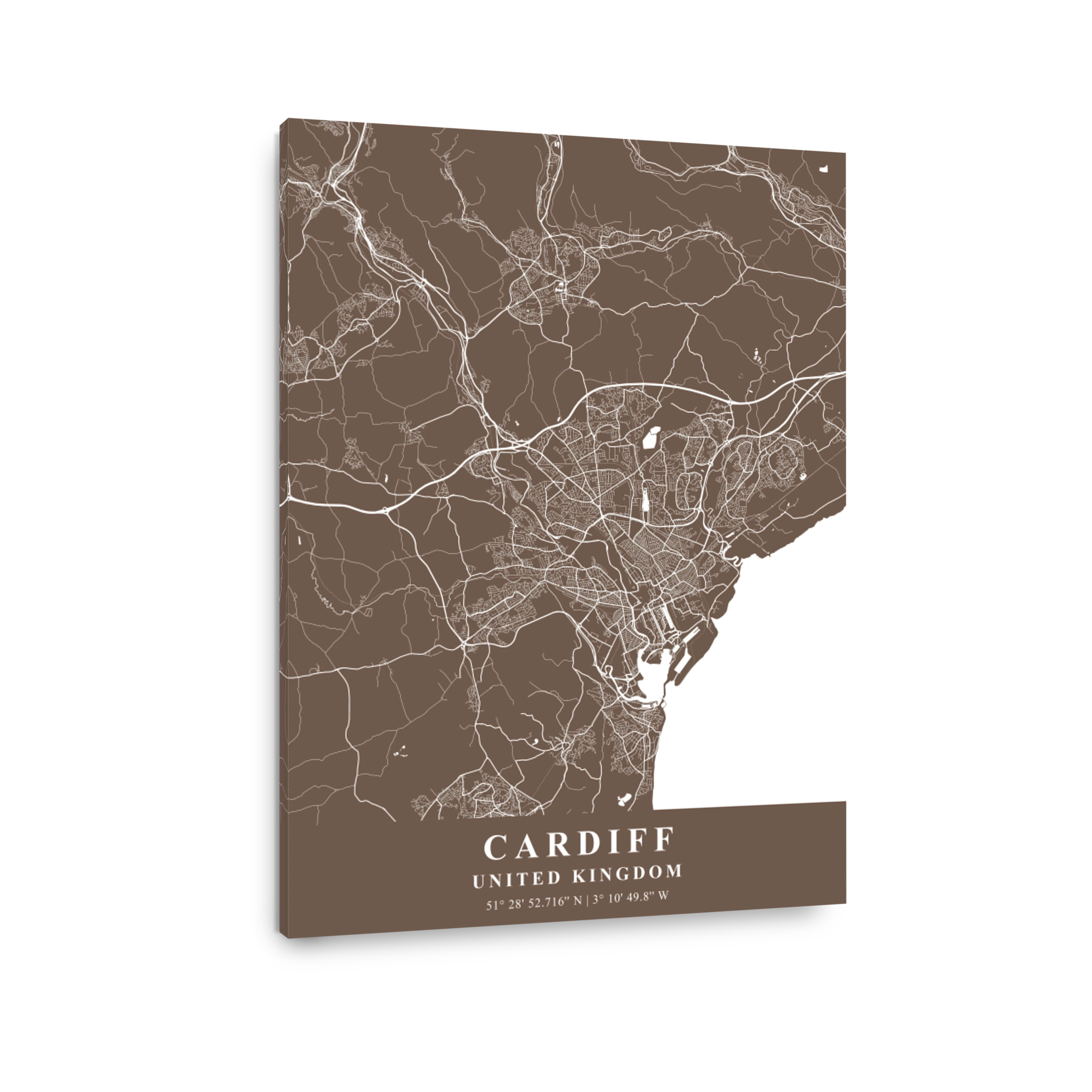 Cardiff   United Kingdom Bean Plane Map