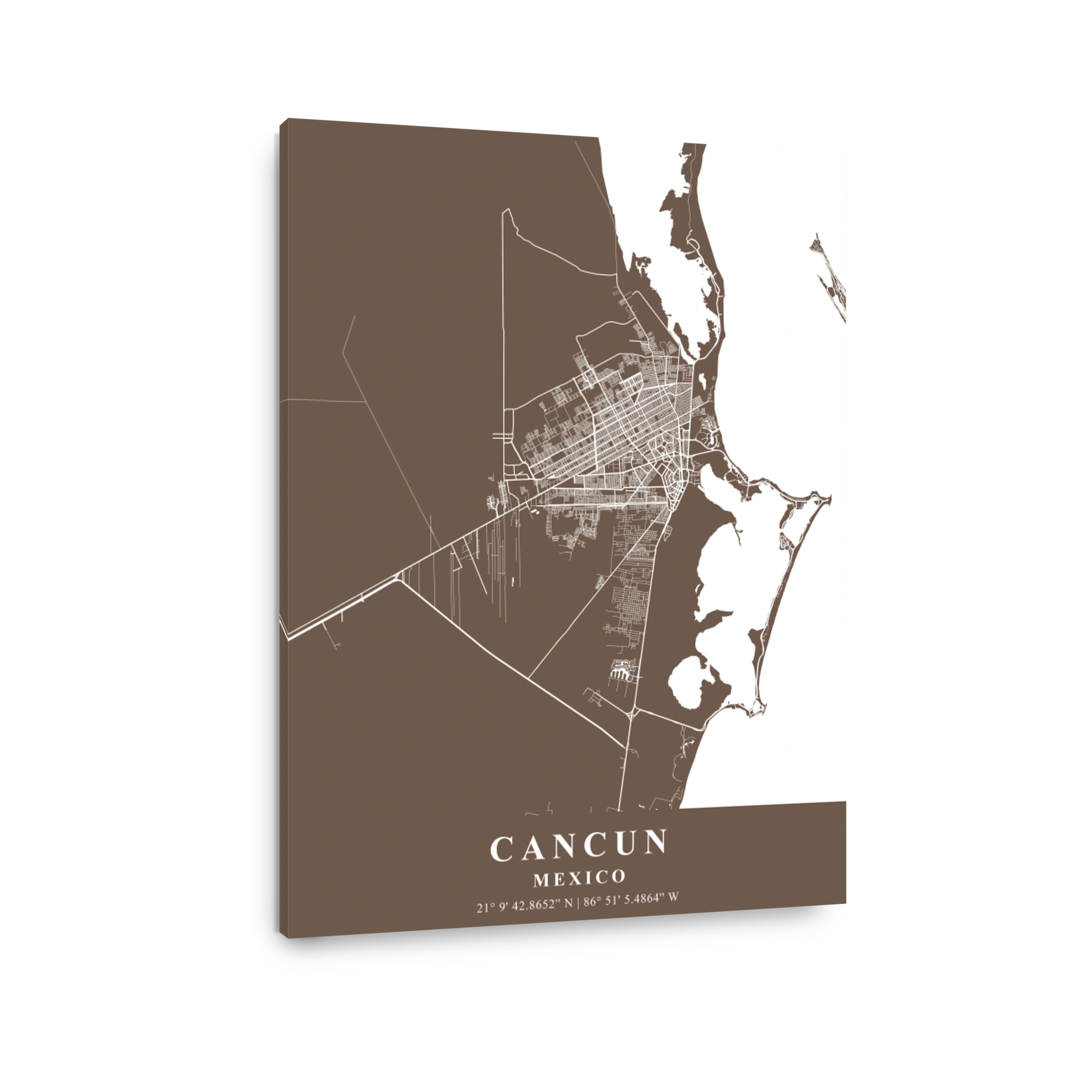 Cancun   Mexico Bean Plane Map