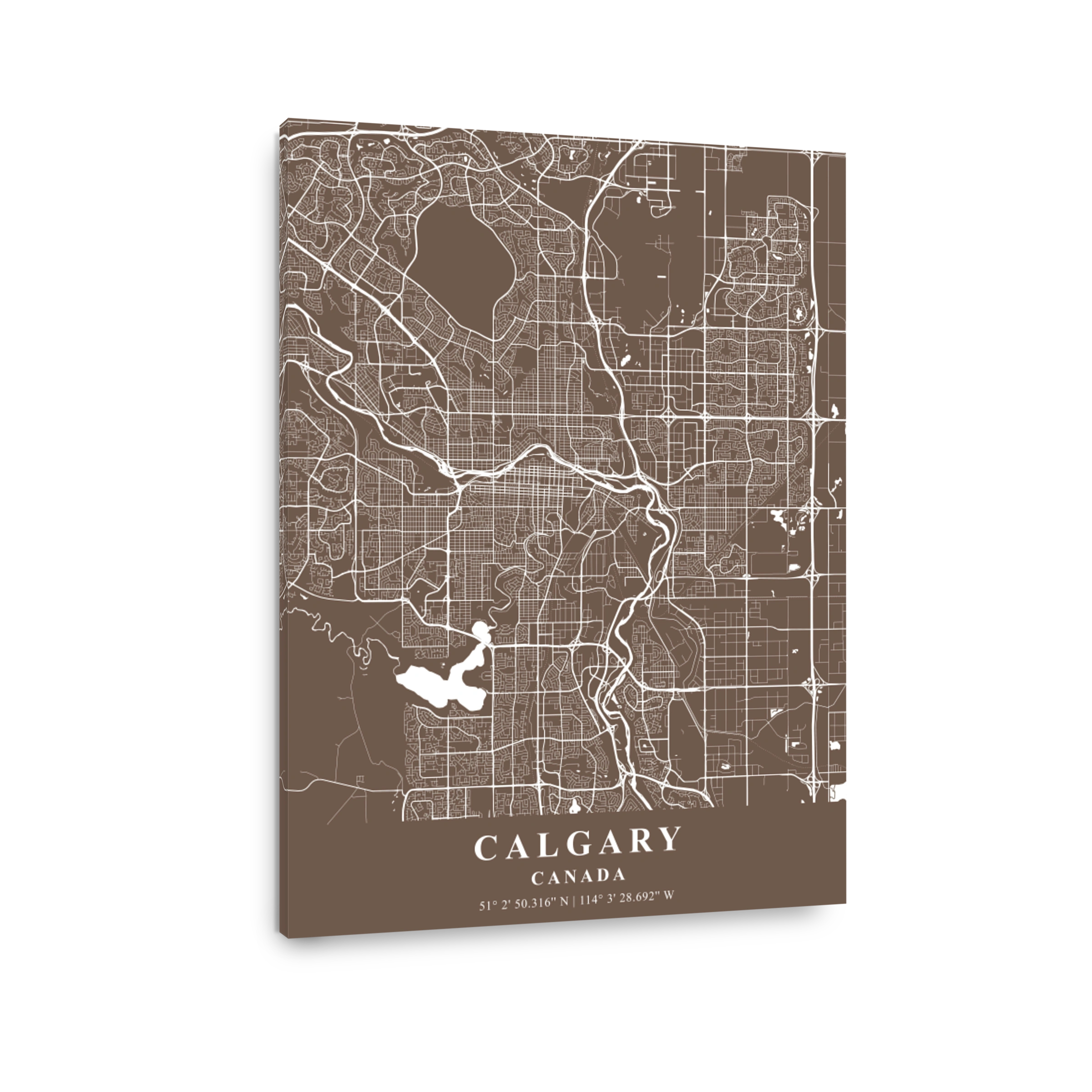 Calgary   Canada Bean Plane Map