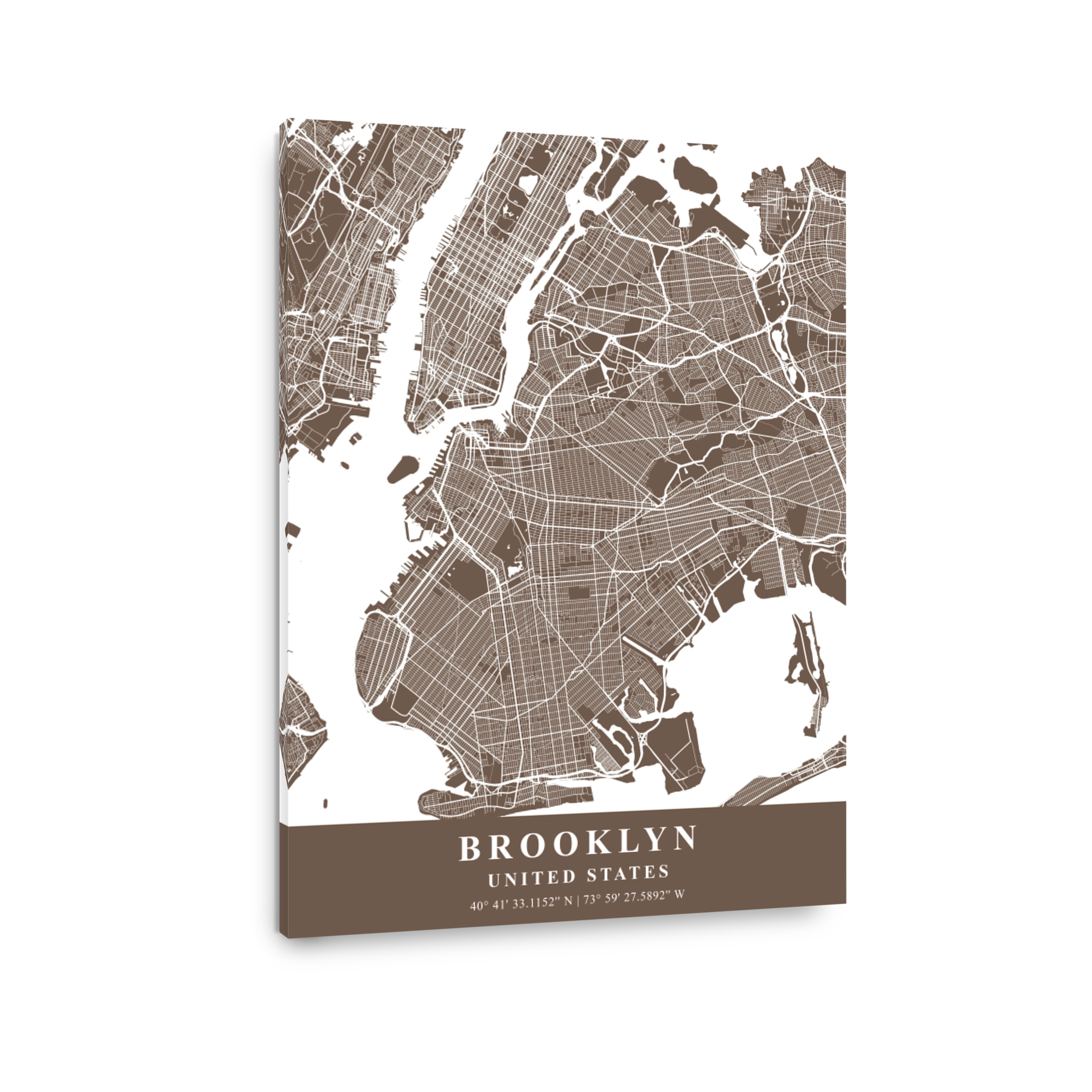 Brooklyn   United States Bean Plane Map