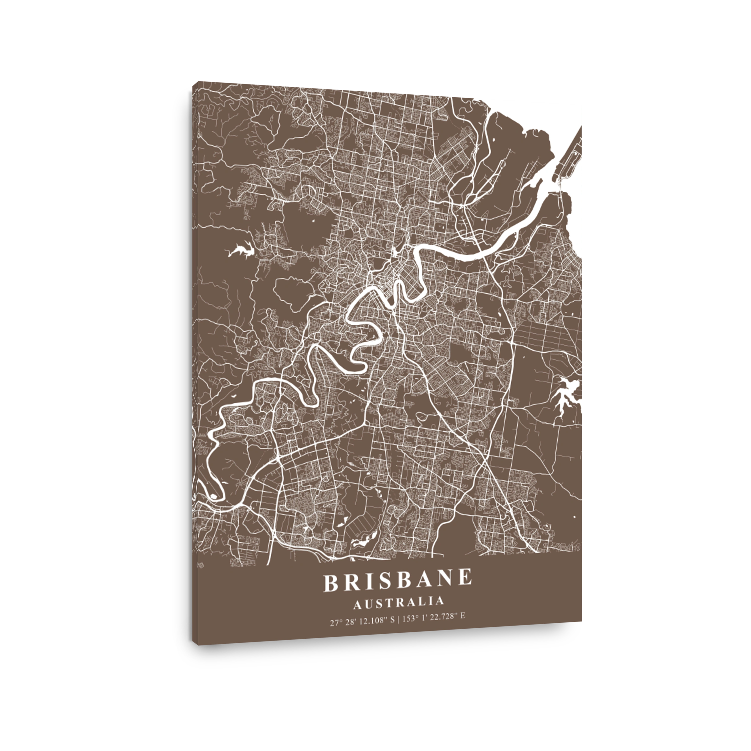 Brisbane  Australia Bean Plane Map