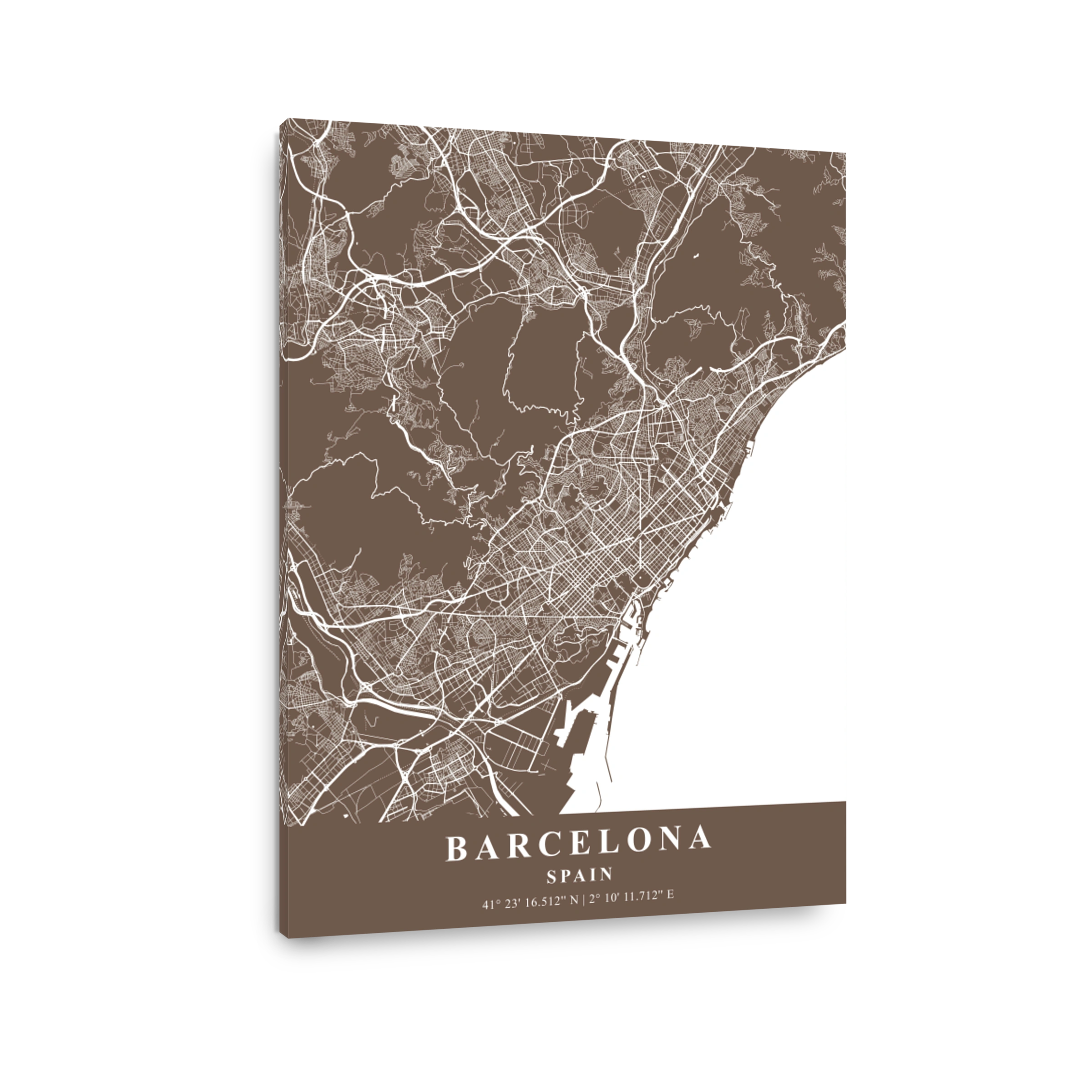 Barcelona   Spain Bean Plane Map