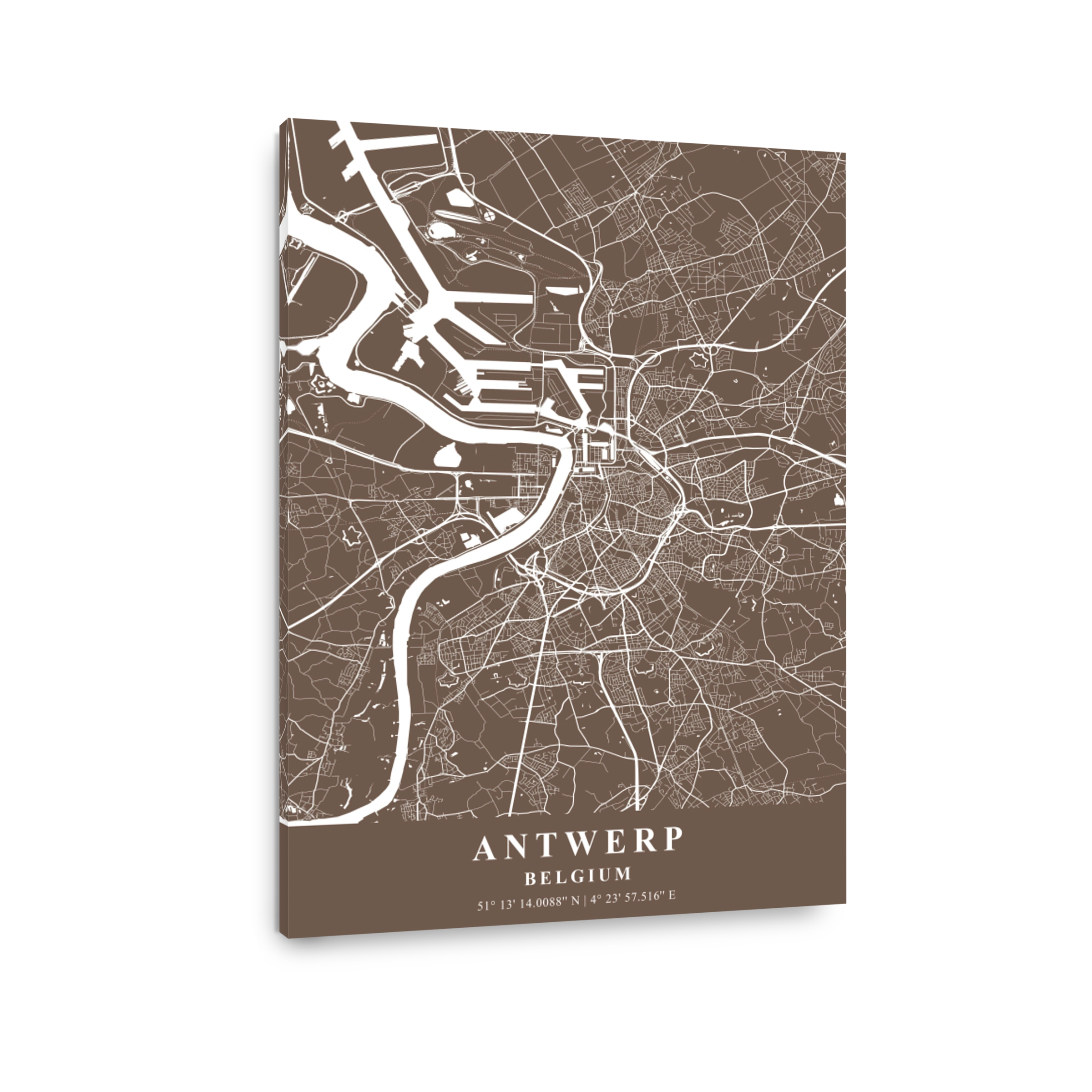 Antwerp   Belgium Bean Plane Map
