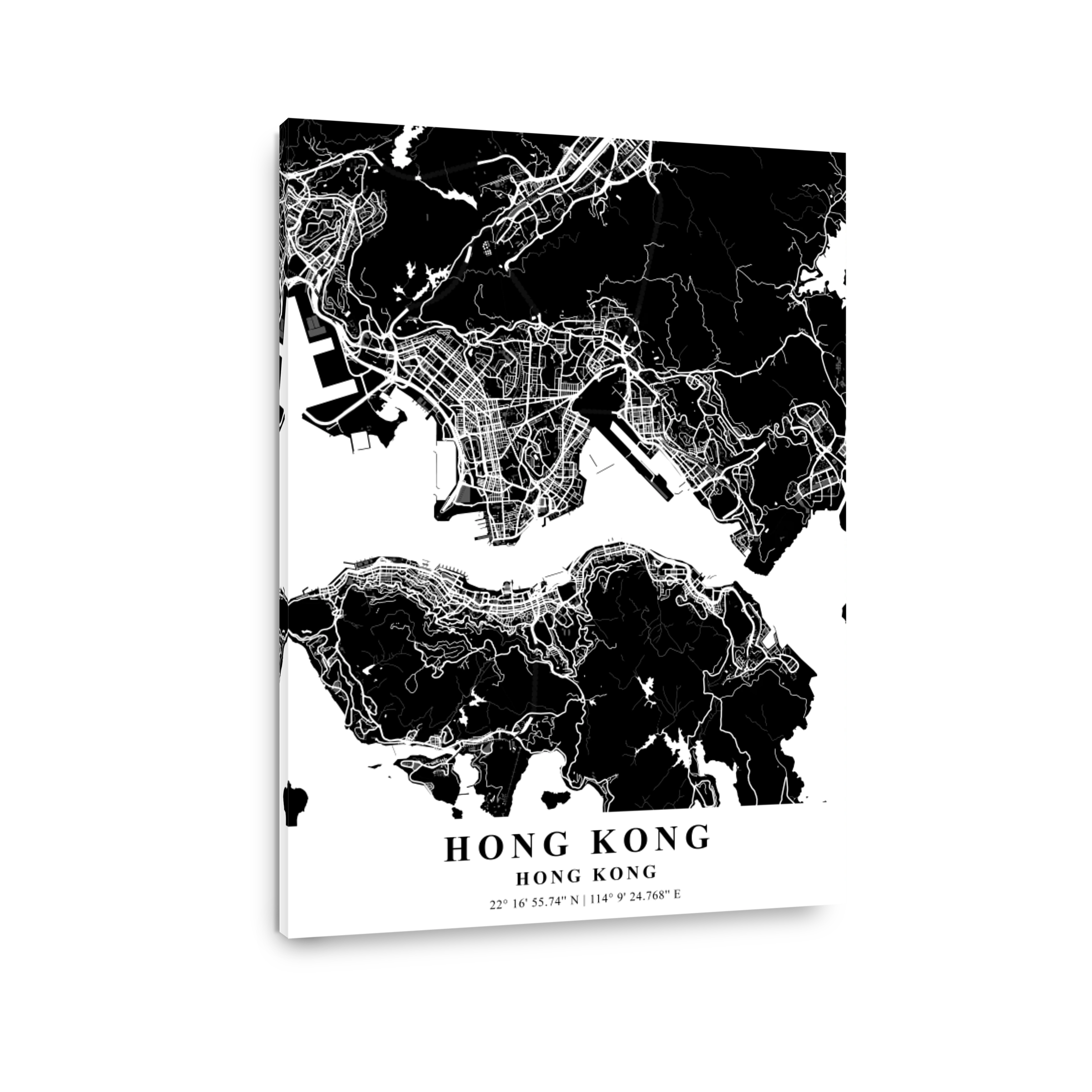 Hong Kong   Hong Kong Black Plane Map