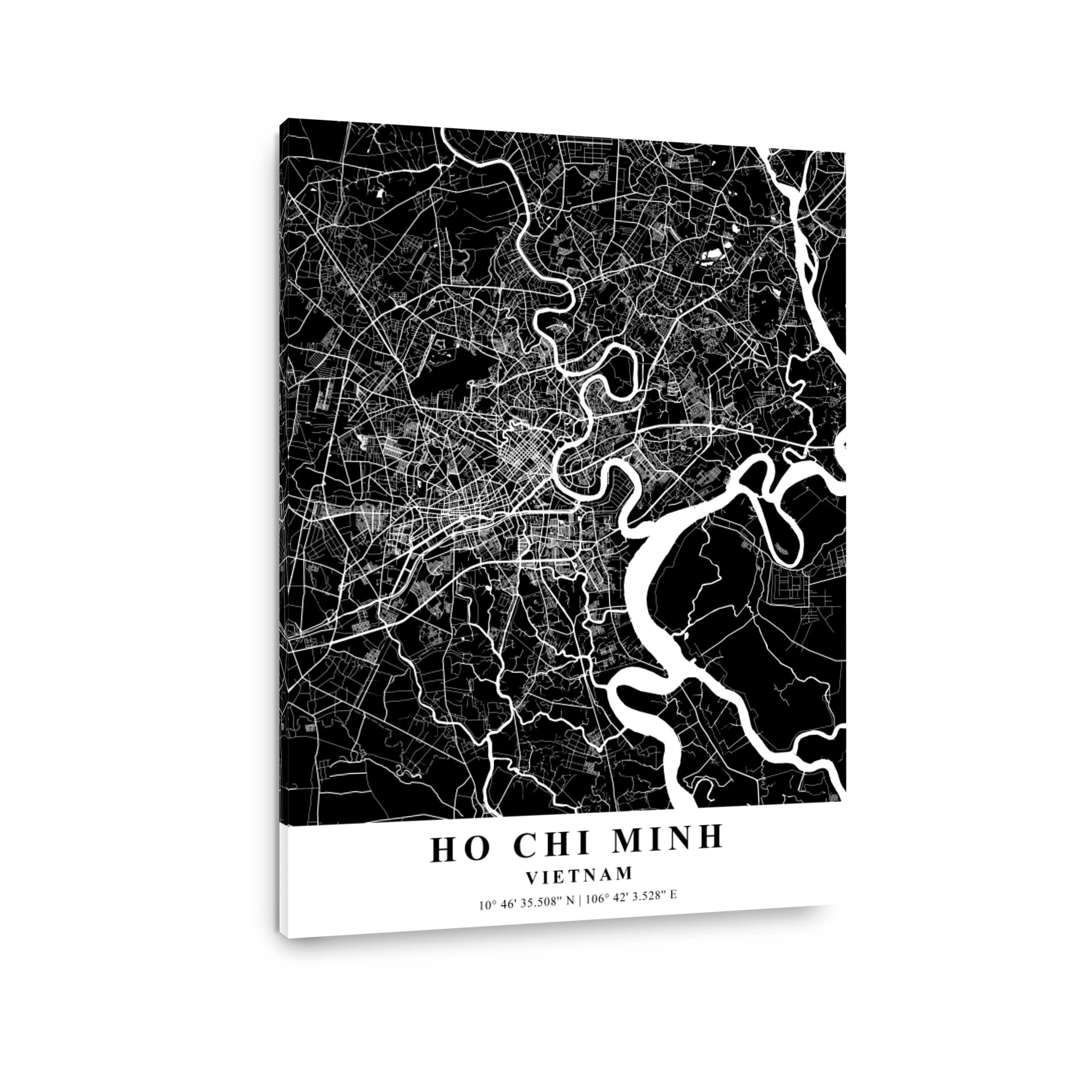 Ho Chi Minh   Vietnam Black Plane Map