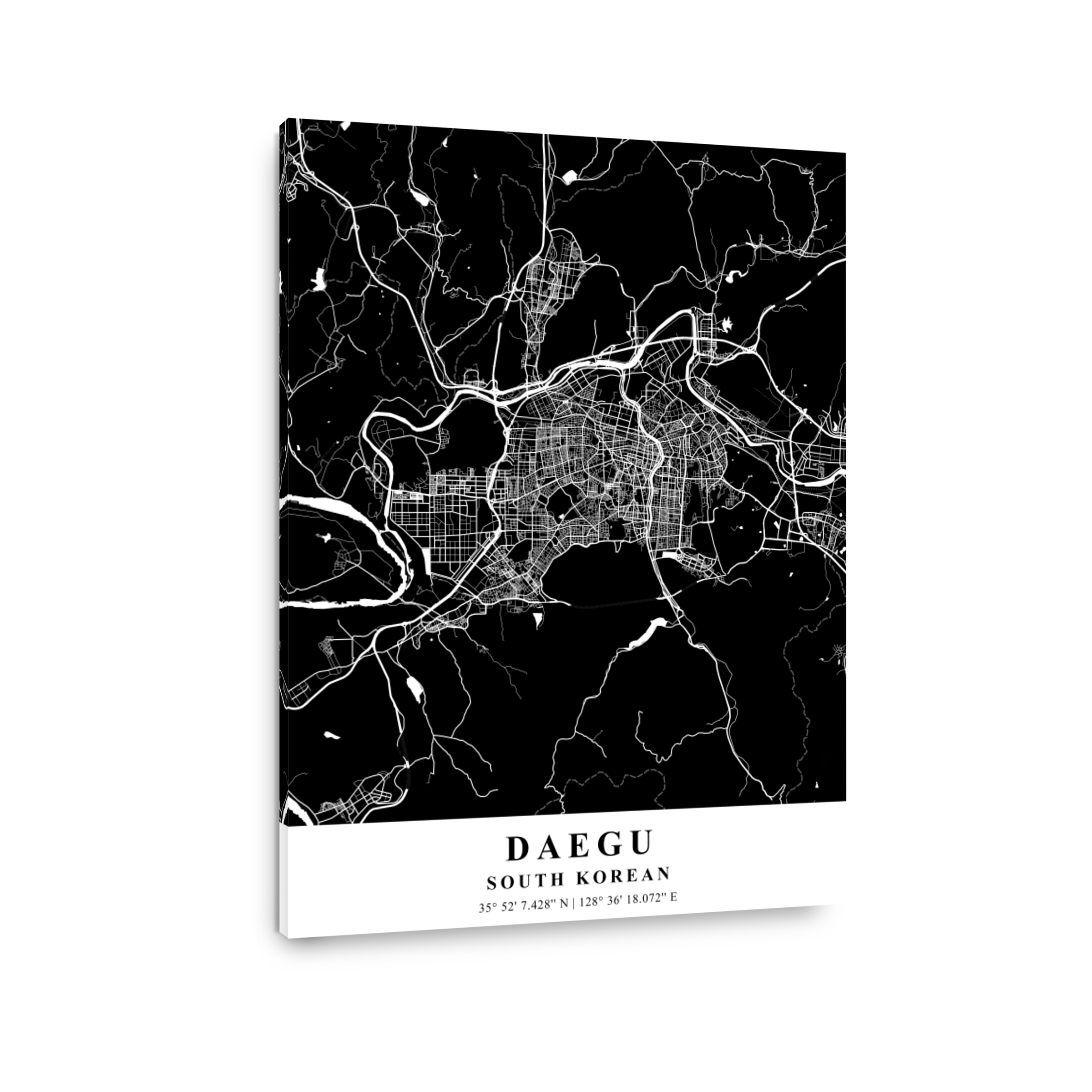 Daegu   South Korean Black Plane Map